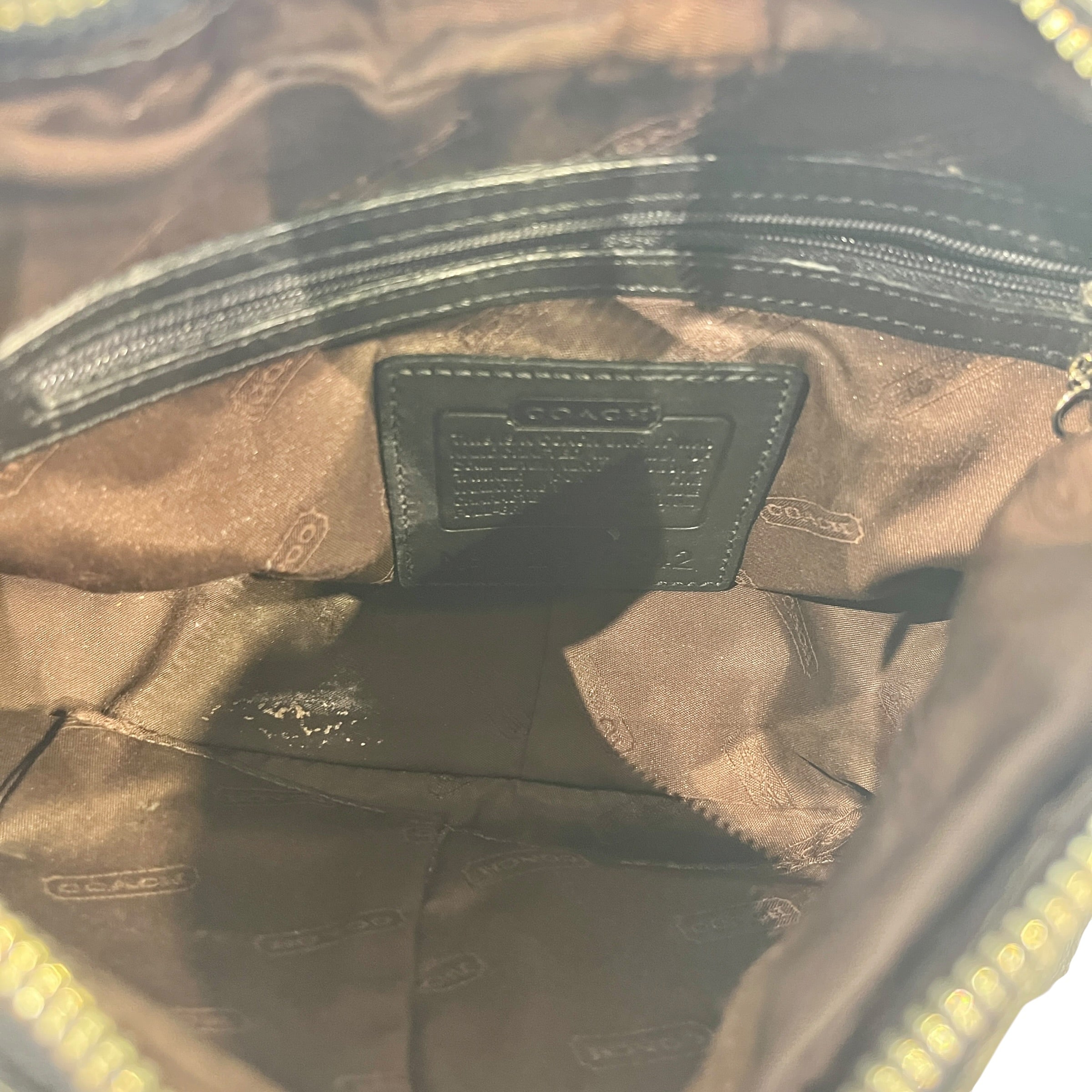 COACH/Hand Bag/Leather/BLK/Zoe Crescent Hobo view 4