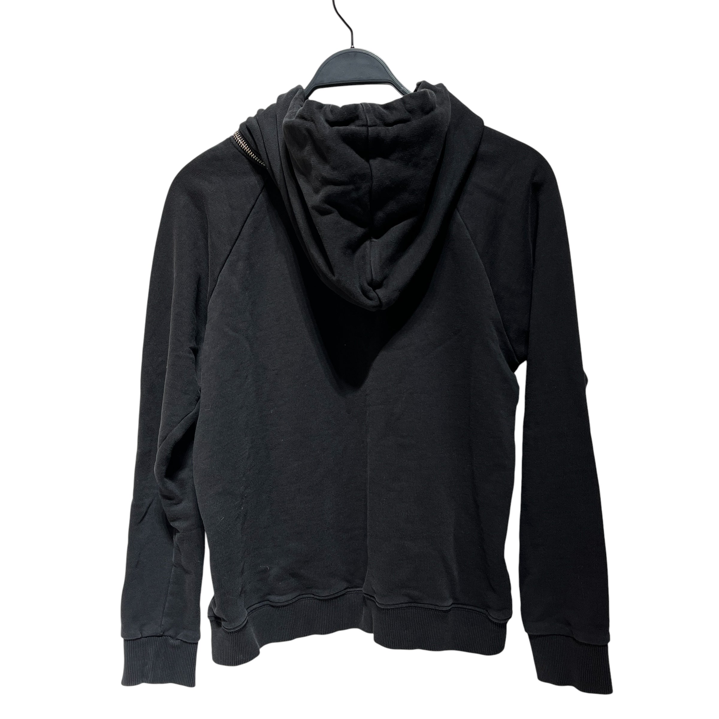 SAINT LAURENT/Hoodie/L/Cotton/BLK/Zipped Hood Sweater view 2