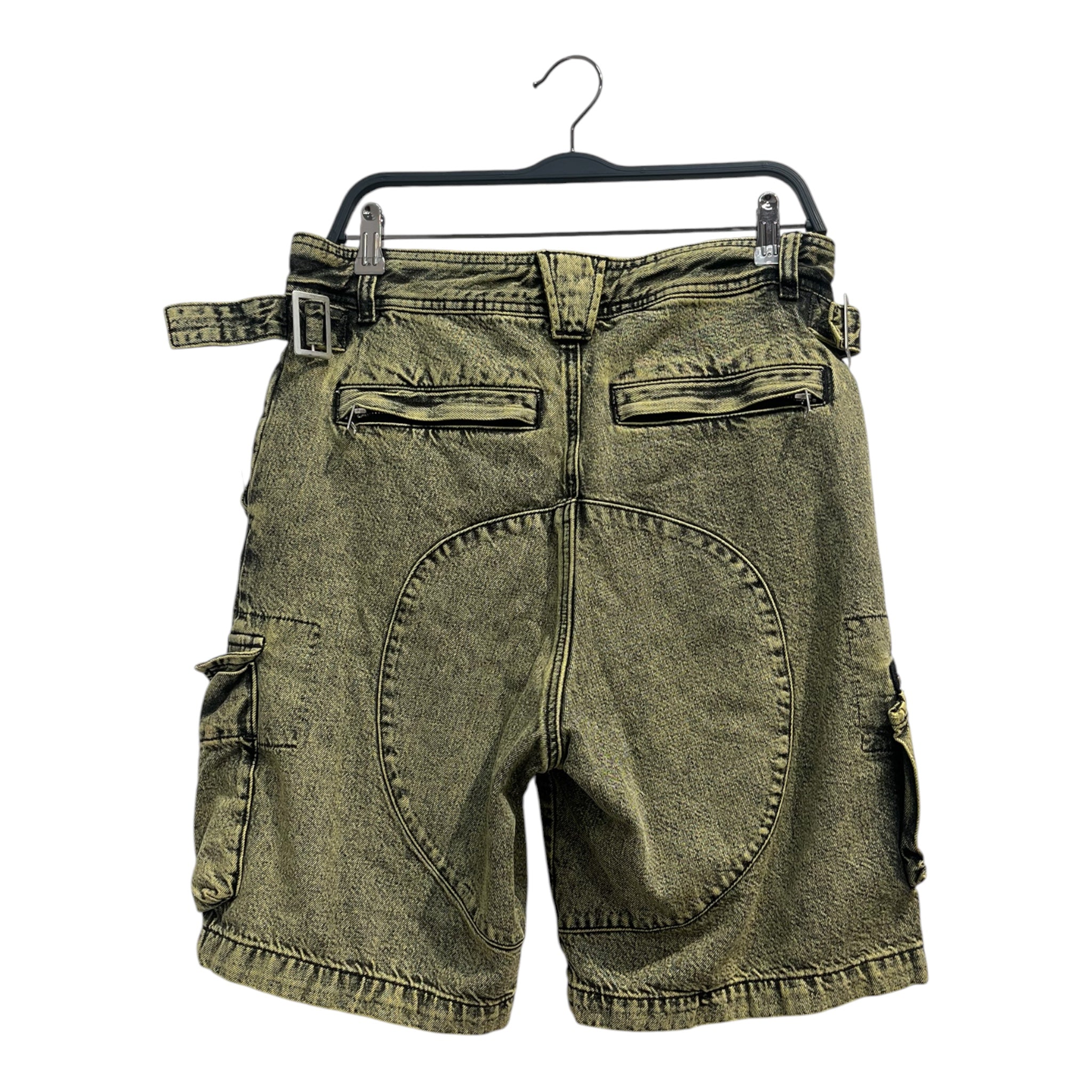DIESEL/Shorts/31/Cotton/GRN/ACID WASH CARGO SHORT view 2