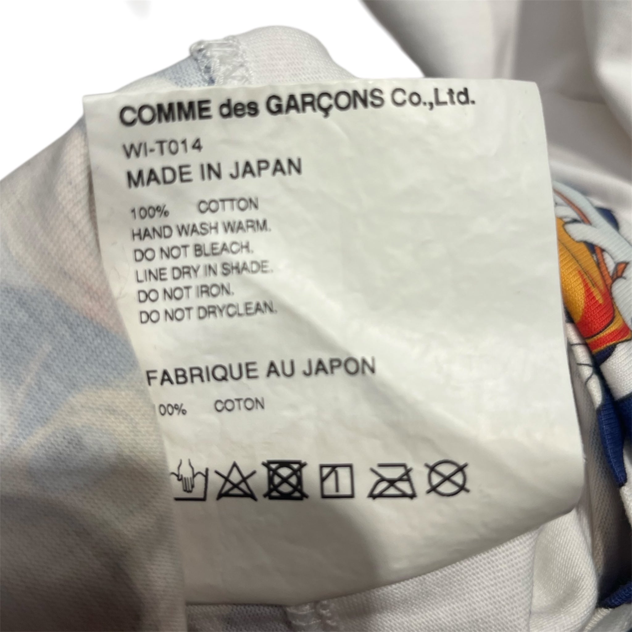 JUNYA WATANABE COMME des GARCONS/T-Shirt/XL/Cotton/WHT/KOI FISH POND DETAIL view 4