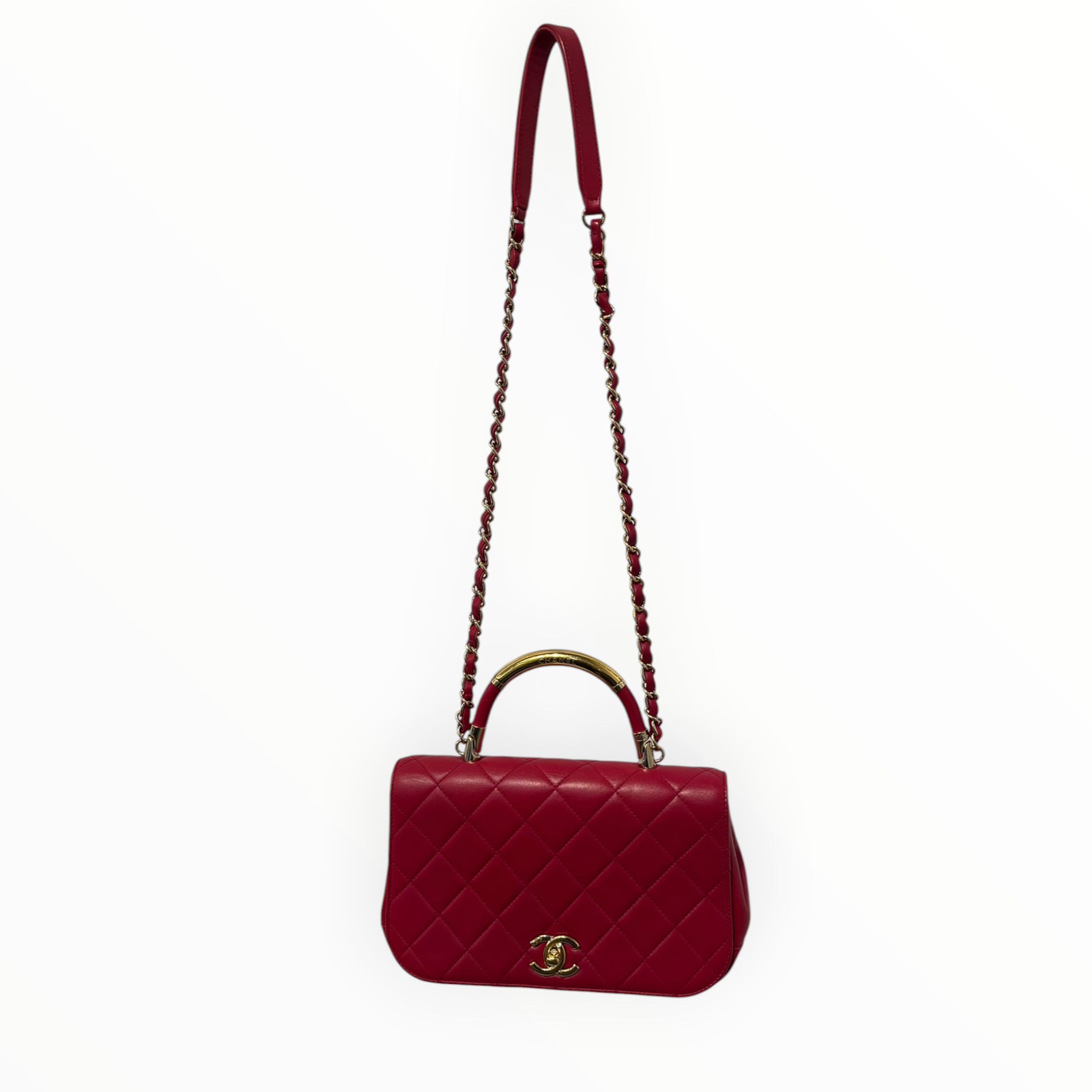 CHANEL/Bag/Leather/PNK/CARRY CHIC FLAP BAG view 1