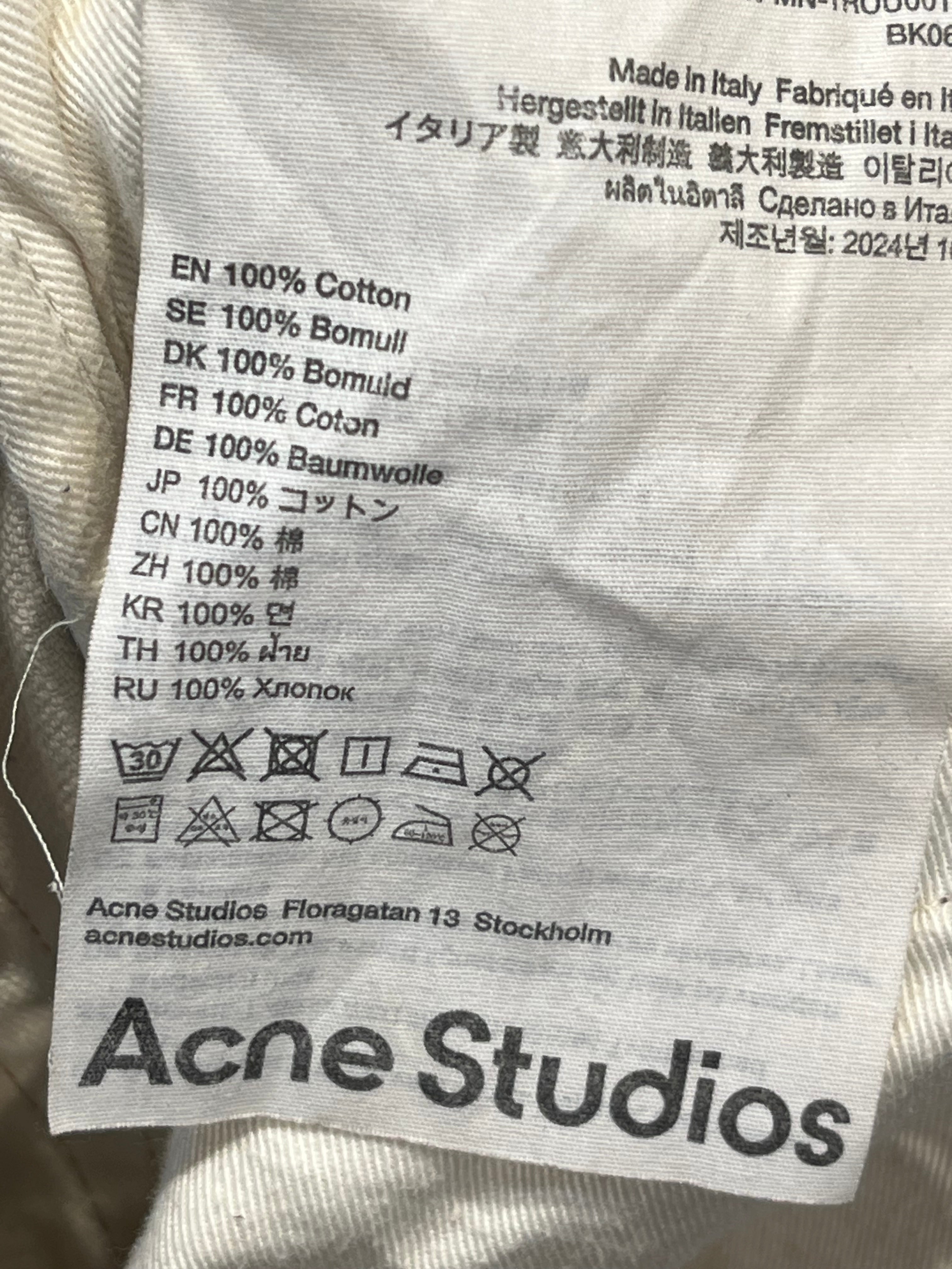 Acne Studios/Straight Pants/46/Cotton/MLT/Graphic/STACKED BELT GRAPHIC view 4