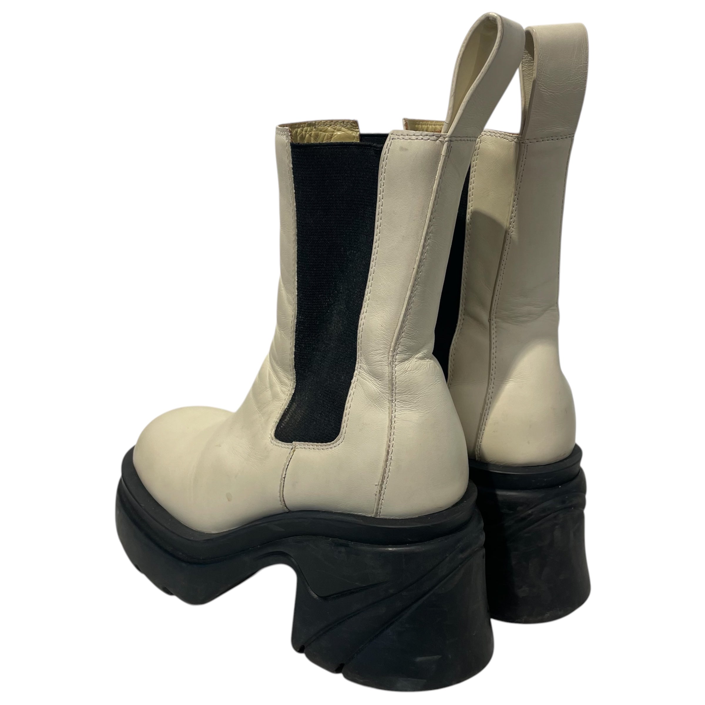 BOTTEGA VENETA/Chelsea Boots/Leather/WHT/B&W view 2