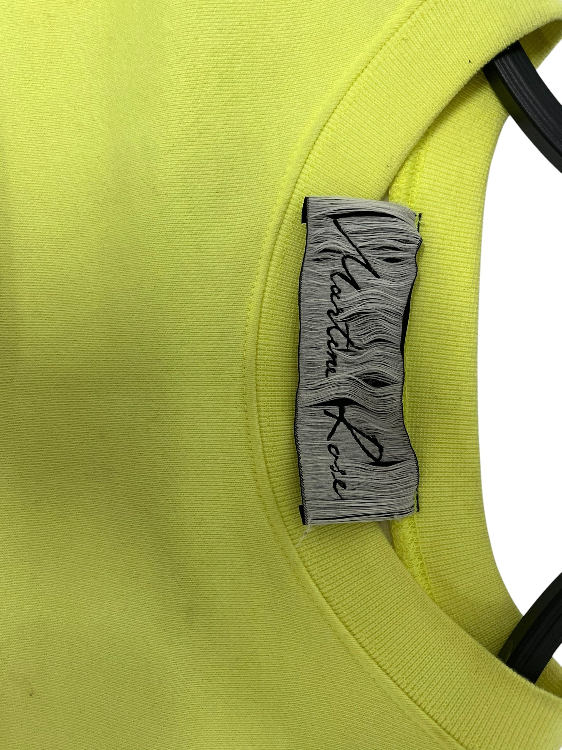 MARTINE ROSE/Sweater/S/Cotton/YEL/neon 90-91 crewneck view 3