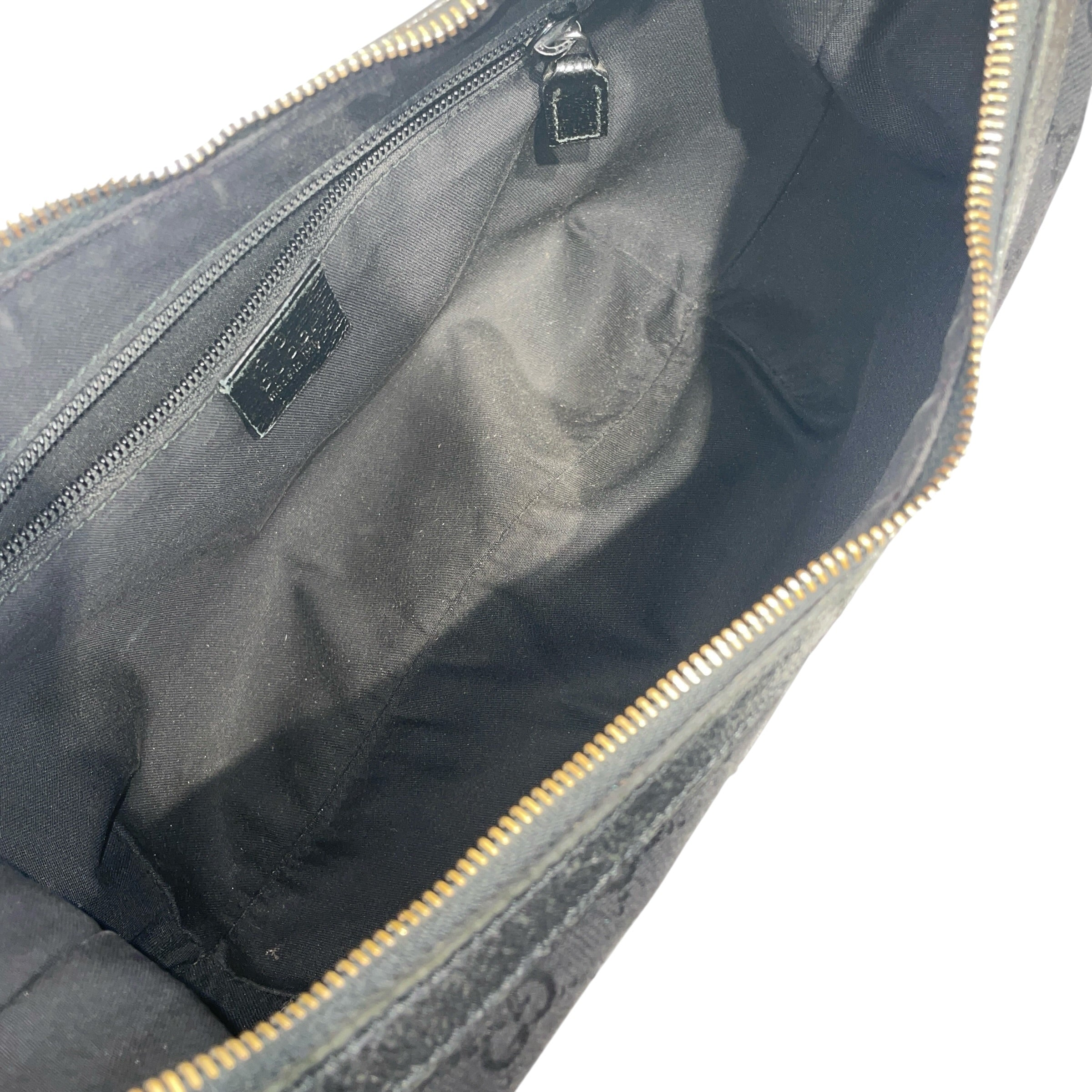 GUCCI/Hand Bag/Monogram/Cotton/BLK/MONOGRAM HOBO WEB view 3