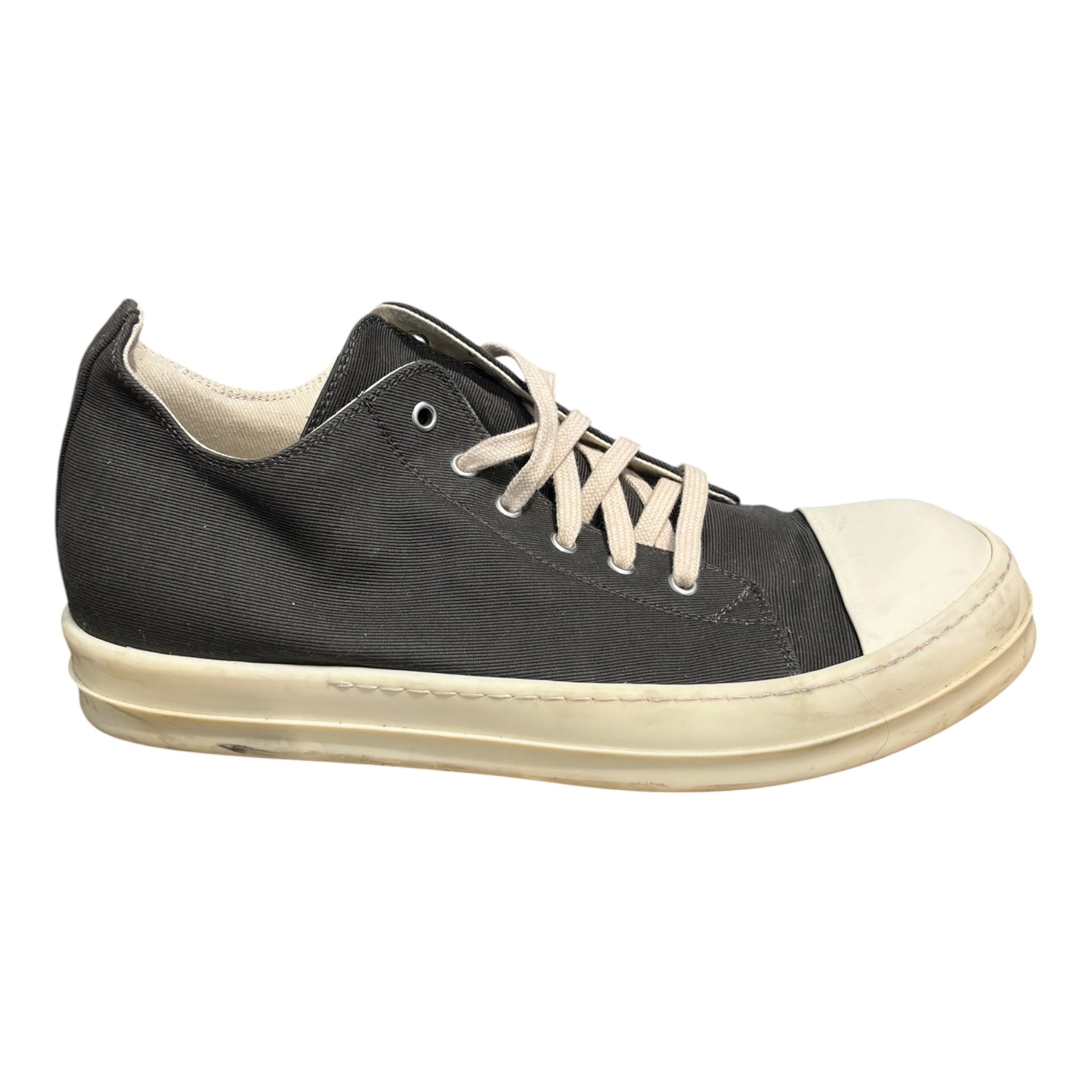 Rick Owens/Low-Sneakers/US 11/Cotton/GRY/RAMONE LOW TOP CANVAS view 4