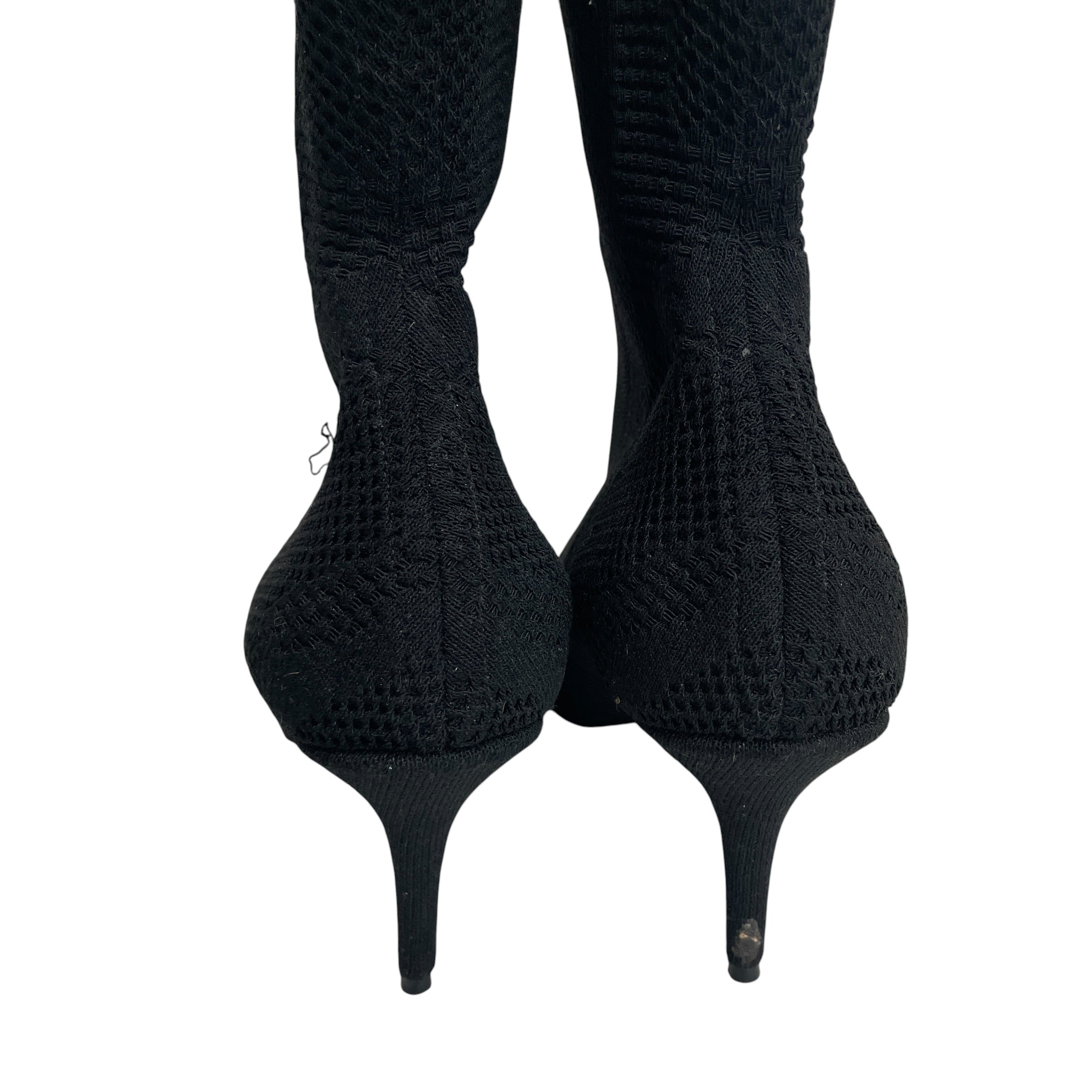 BALENCIAGA/Boots/EU 40/Cotton/BLK/SOCKS HEEL BOOTS view 4