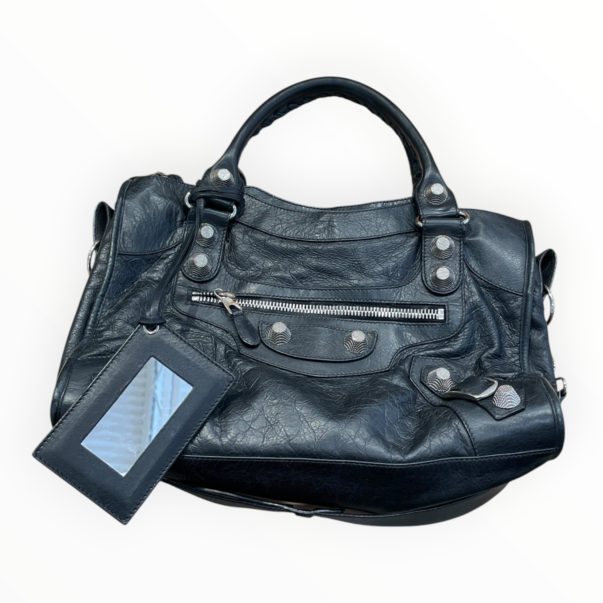 BALENCIAGA/Hand Bag/Lambskin/BLK/ity bag view 1