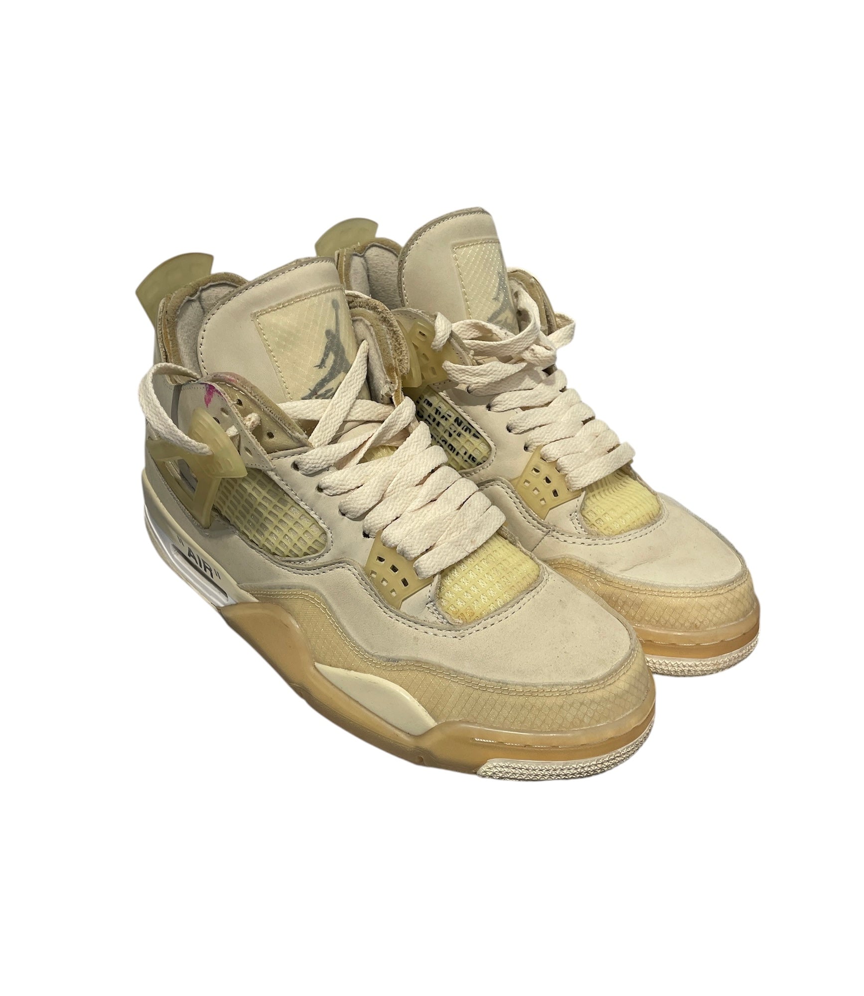 OFF-WHITE/NIKE/Hi-Sneakers/US 9.5/CRM/offwhite 4s view 1