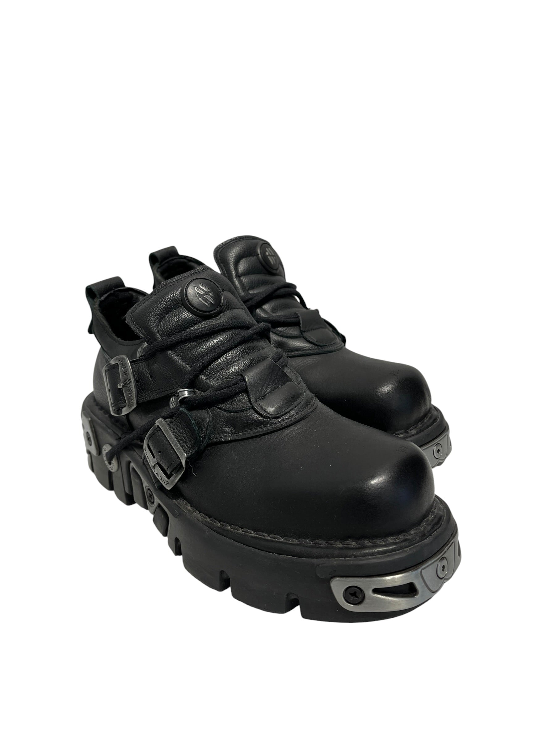 NEW ROCK/Low-Sneakers/EU 39/Leather/BLK/RABANNE DERBY view 2