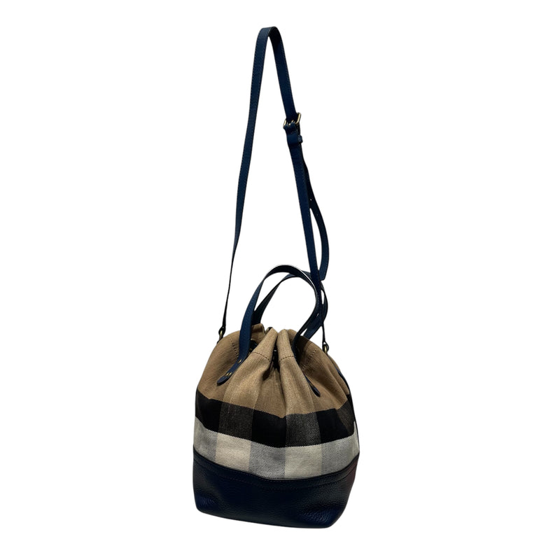BURBERRY LONDON/Hand Bag/Cotton/BEG/Heston Bucket Bag 4053323 67E