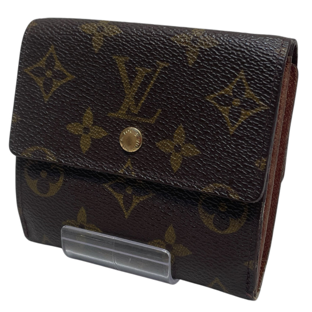LOUIS VUITTON/Trifold Wallet/Monogram/Leather/BRW/L's/Elise trifold view 1