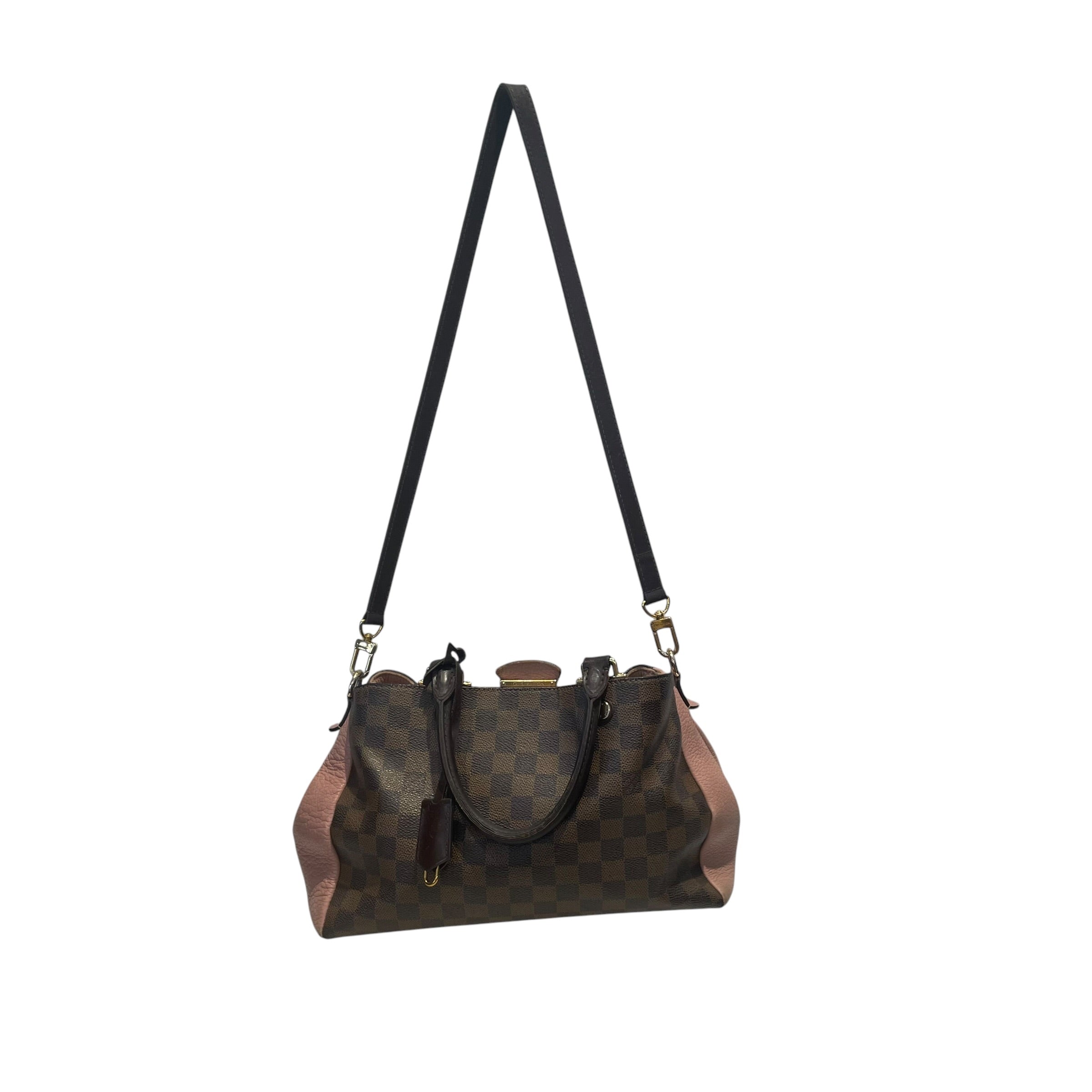 LOUIS VUITTON/Hand Bag/Leather/BRW/Damier Ebene Canvas view 1