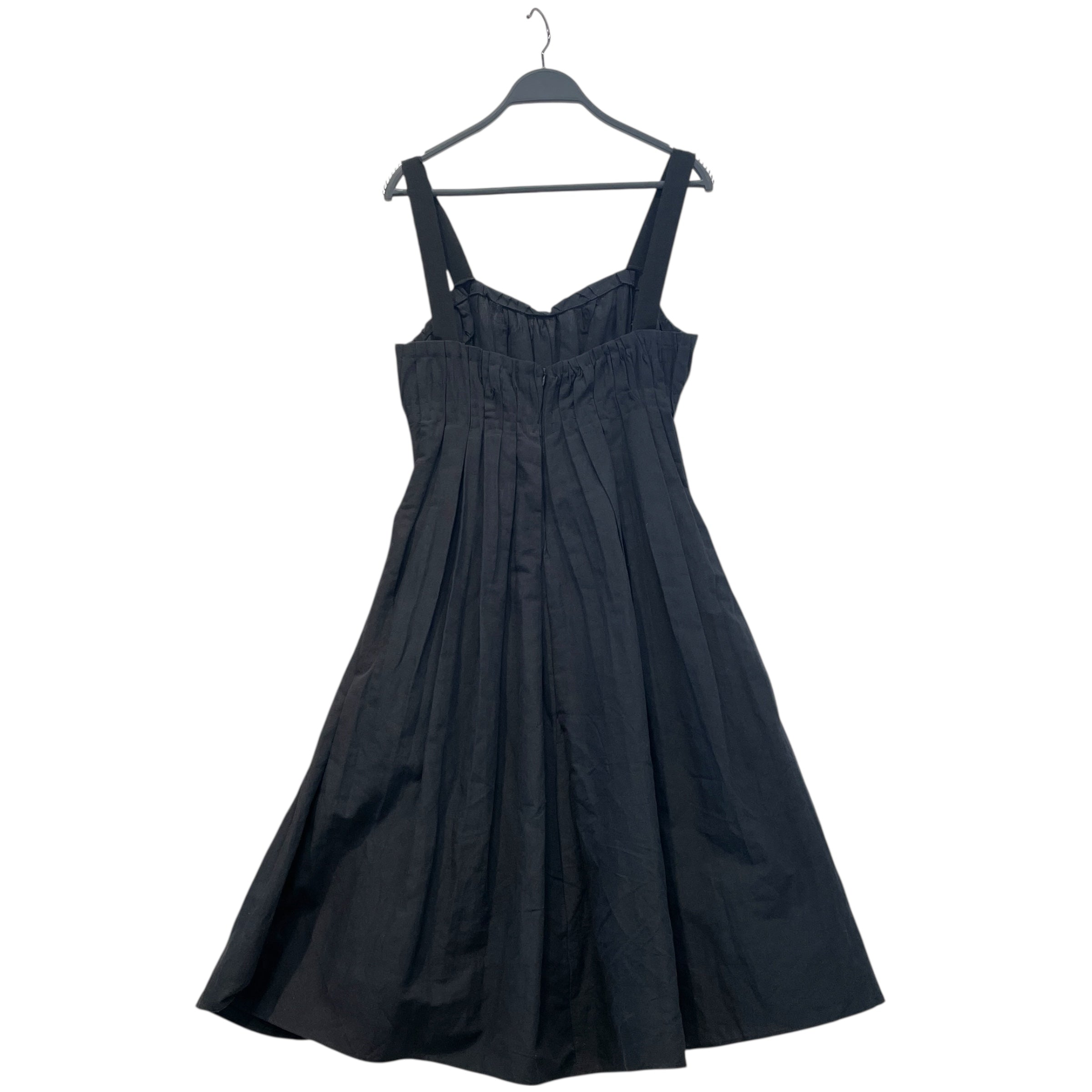 Brock Collection/SS Dress/4/Cotton/BLK/Midi Length/Pleated All Around view 2