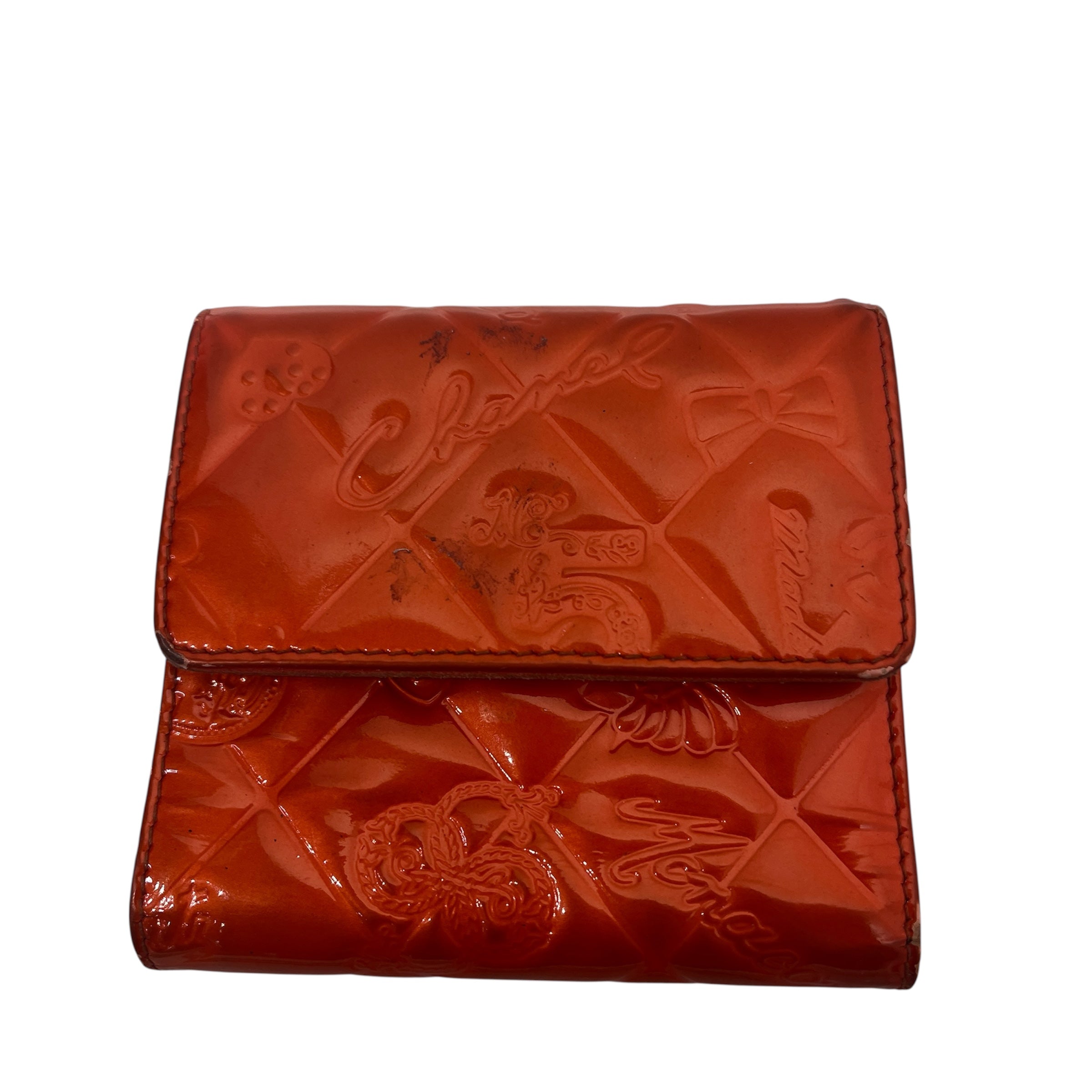 CHANEL/Trifold Wallet/Monogram/Leather/ORN/brilliant qulted patent leathe view 11