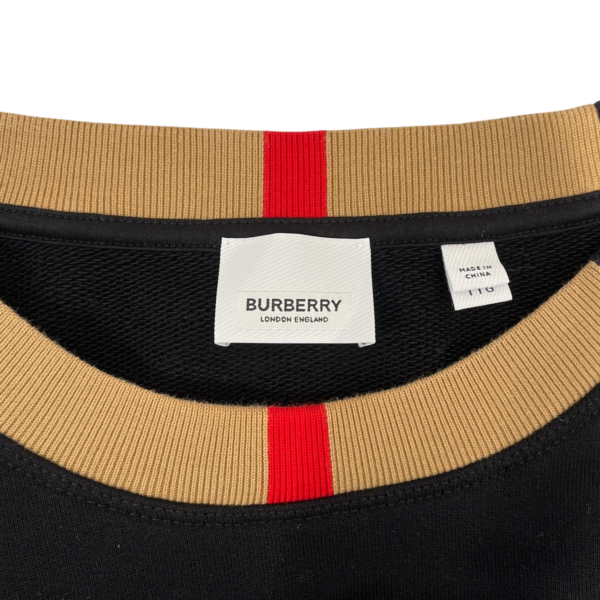 BURBERRY LONDON/Sweatshirt/XXL/Border/Cotton/BLK/NOVA CHECK COLLAR/RED SCRIPT view 3