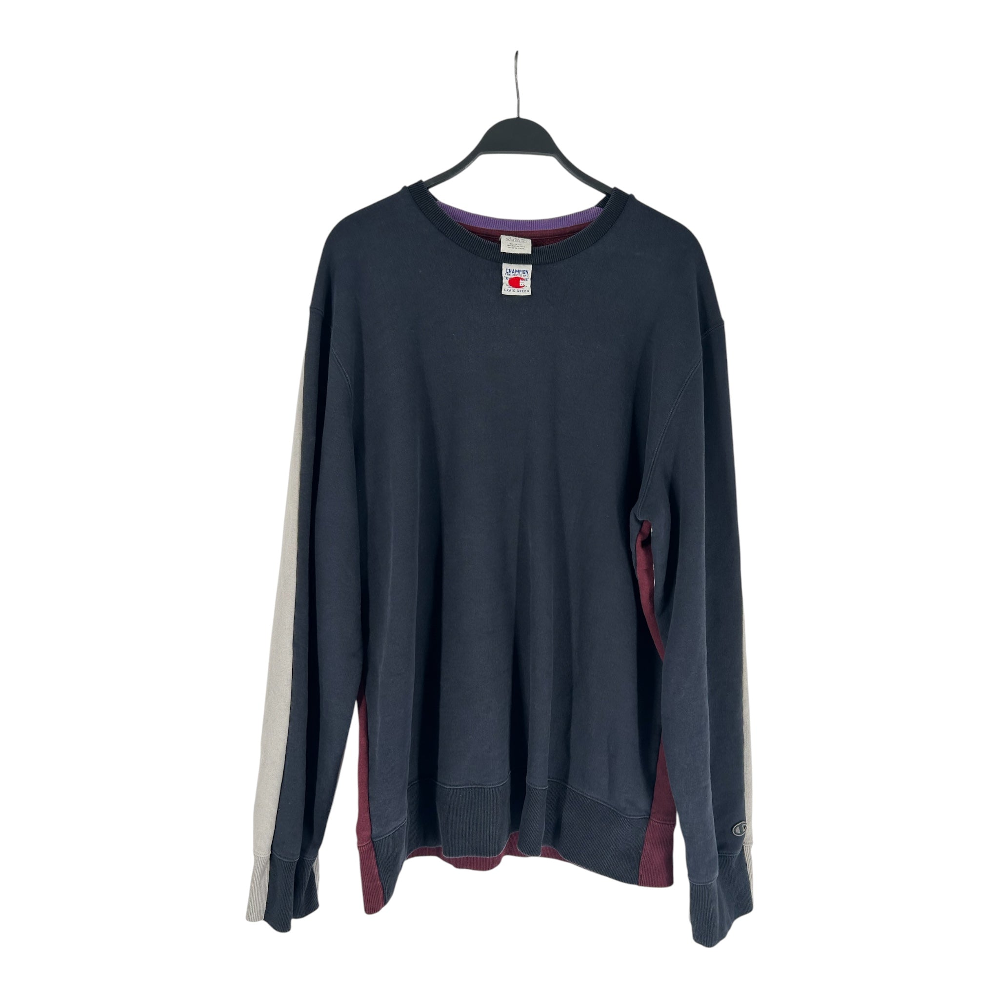CRAIG GREEN/Heavy Sweater/XXL/Cotton/MLT/UPCYCLE PATCHWORK GRY/BLK/BRD view 1