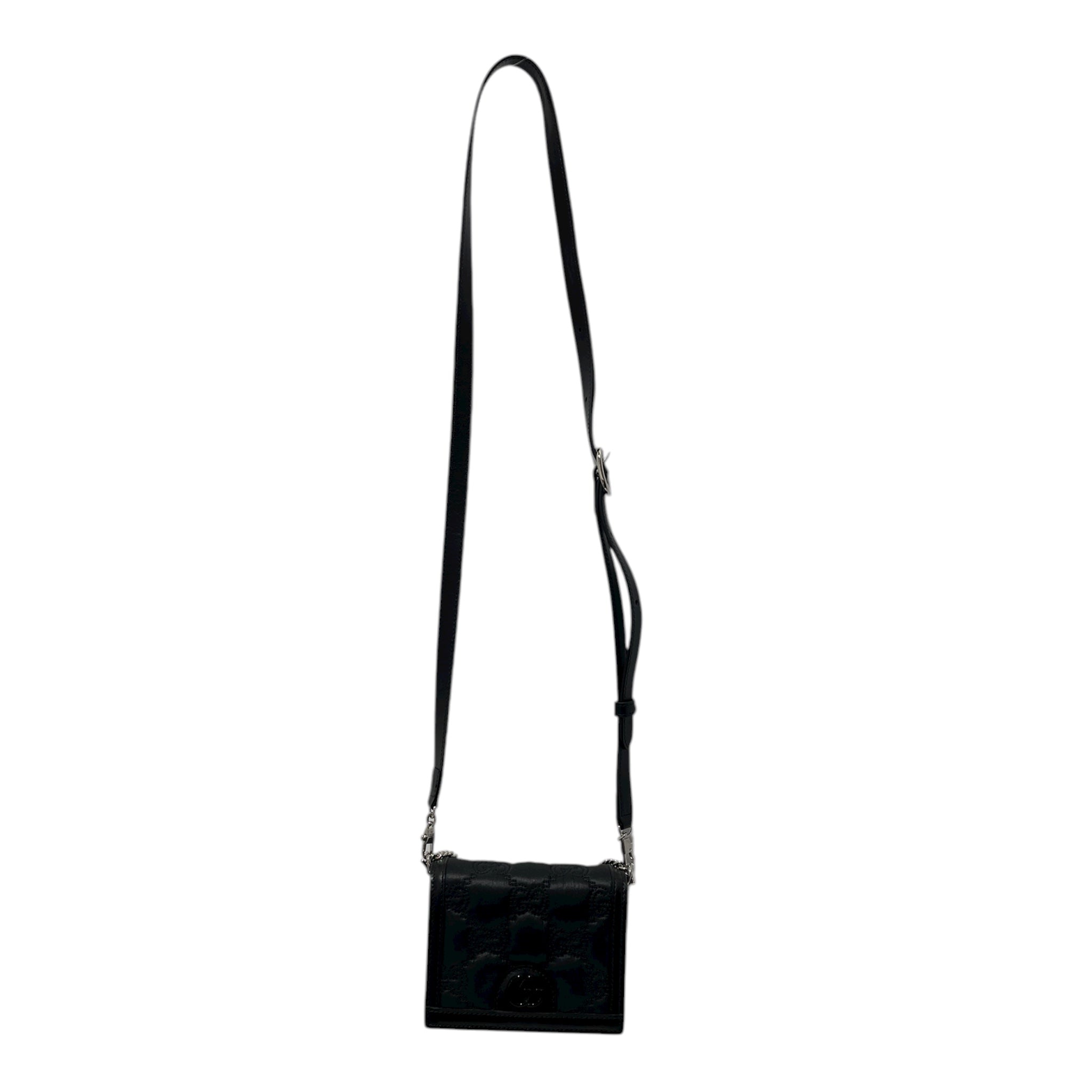 GUCCI/Cross Body Bag/Monogram/Leather/BLK/723777211147 view 1