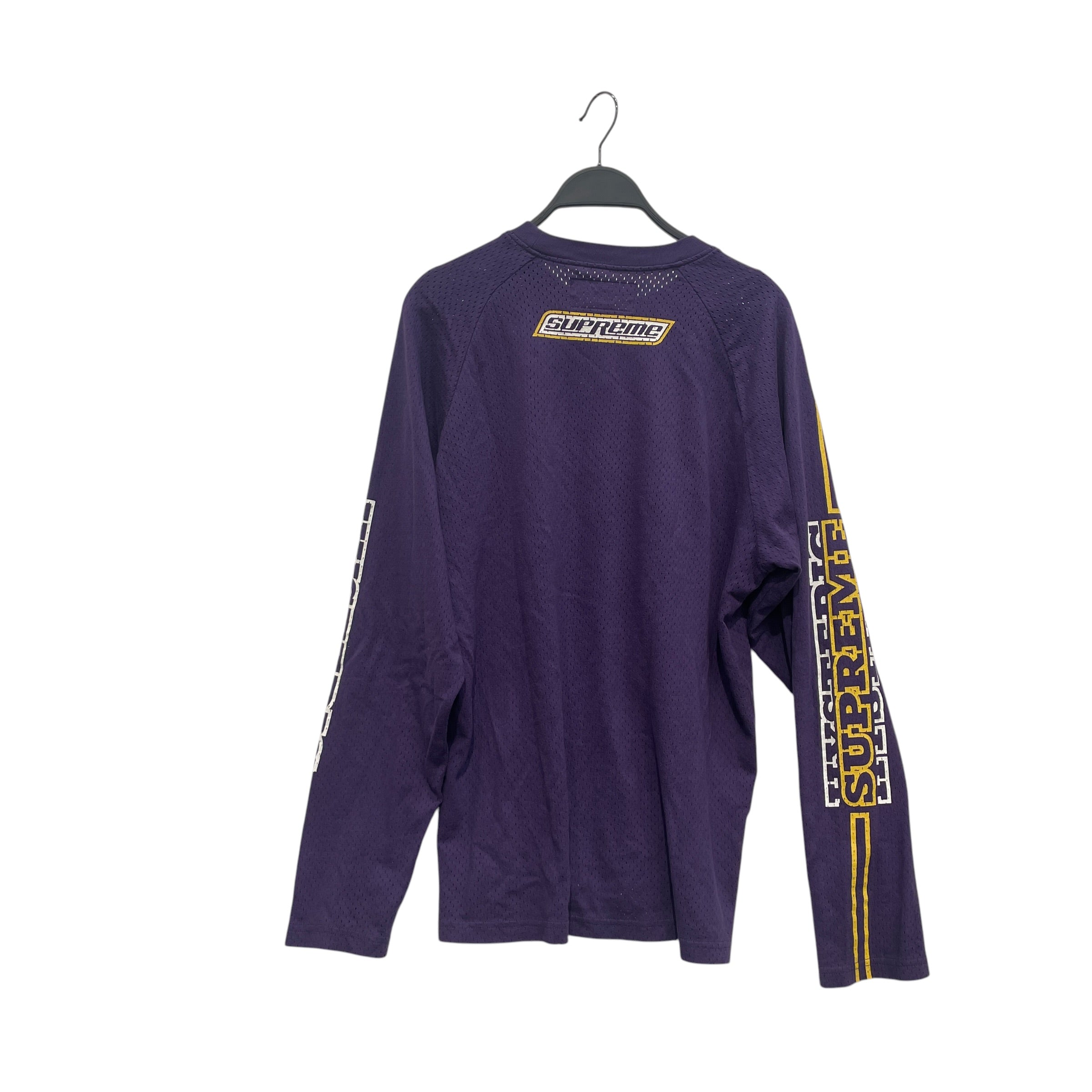 HYSTERIC GLAMOUR/Supreme/LS T-Shirt/S/Polyester/PPL/Graphic/MESH YELLOW STRIPE GRAPHIC view 2