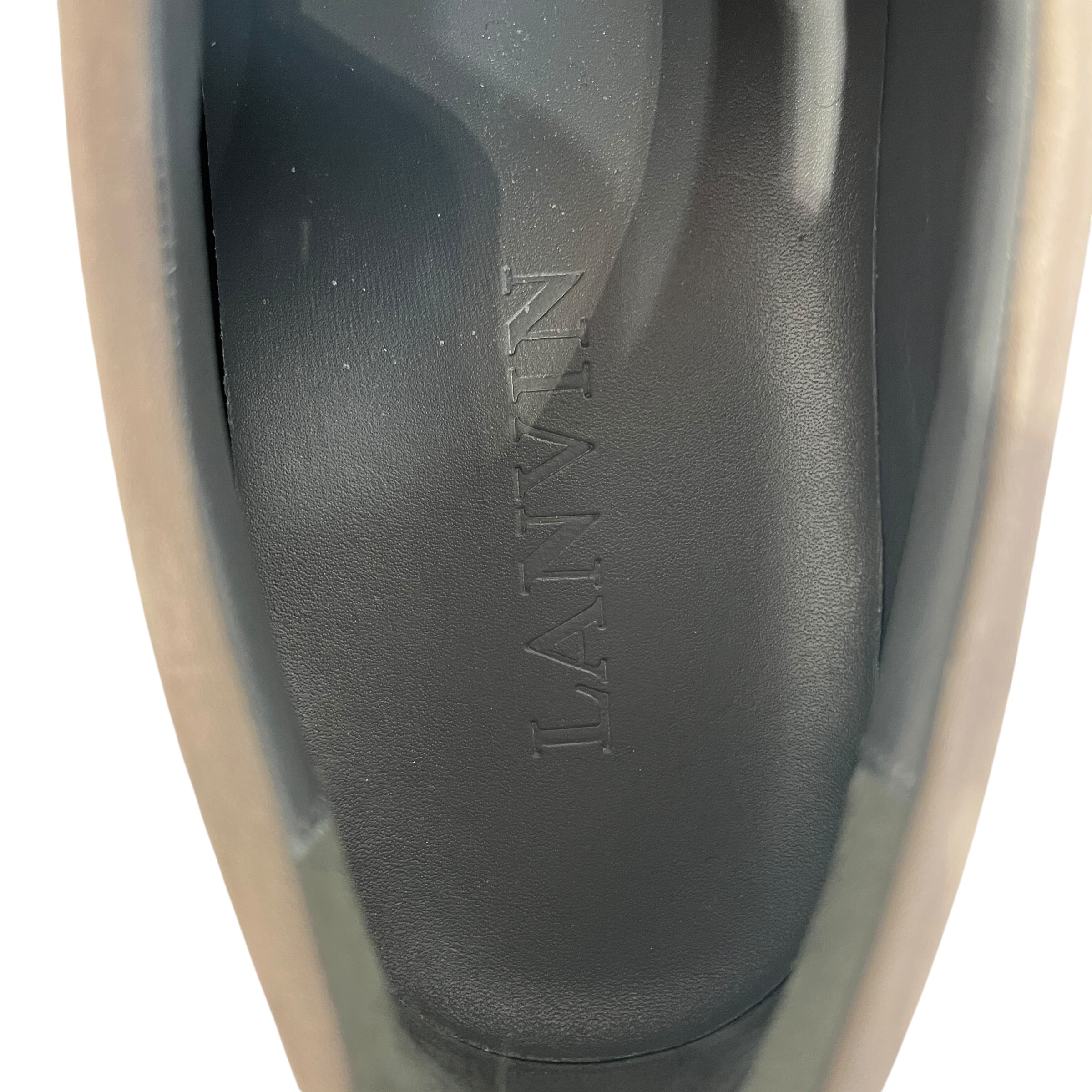 LANVIN/Low-Sneakers/US 10/Suede/GRY/striped midsole view 3