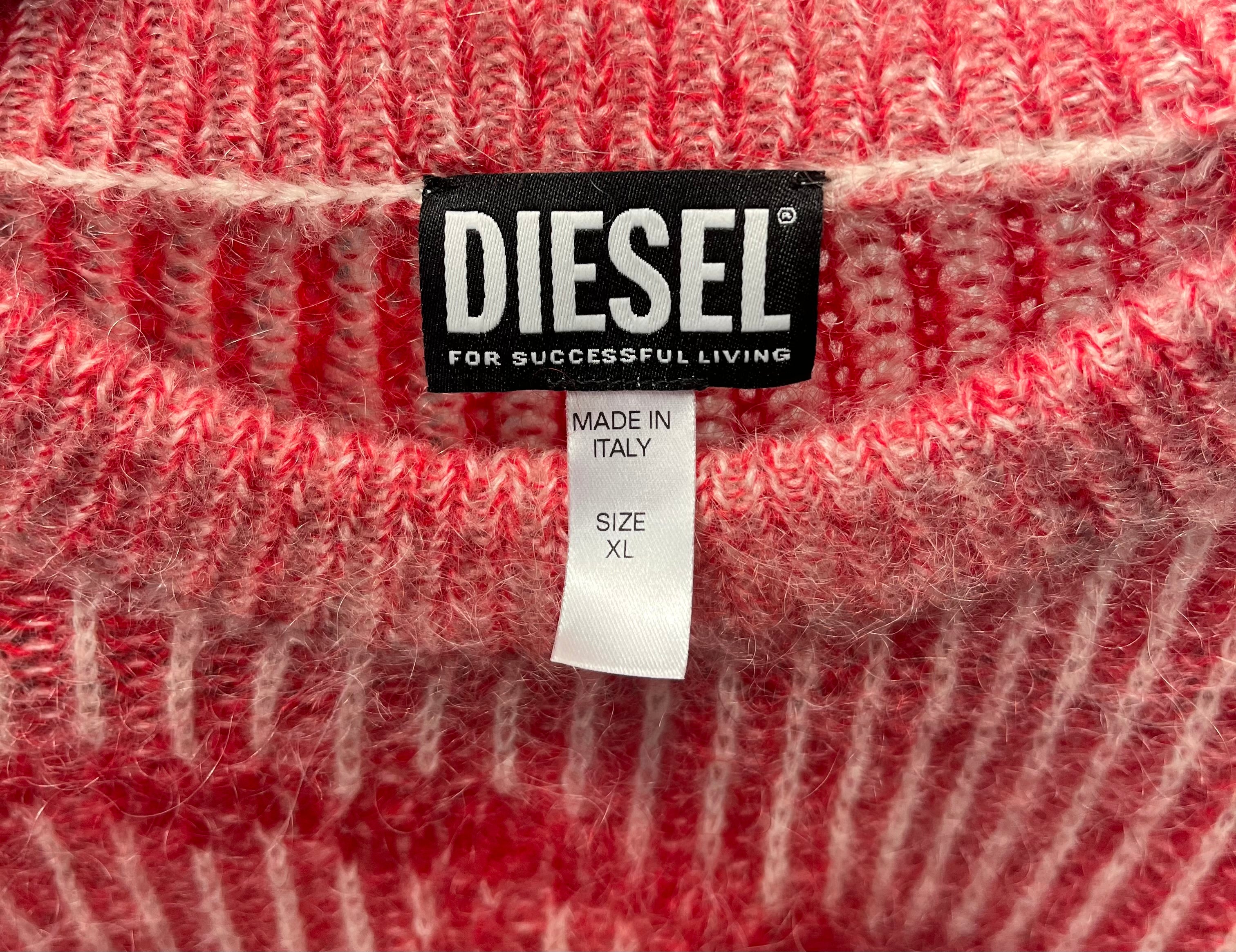 DIESEL/Sweater/XL/Stripe/Mohair/RED/ view 3