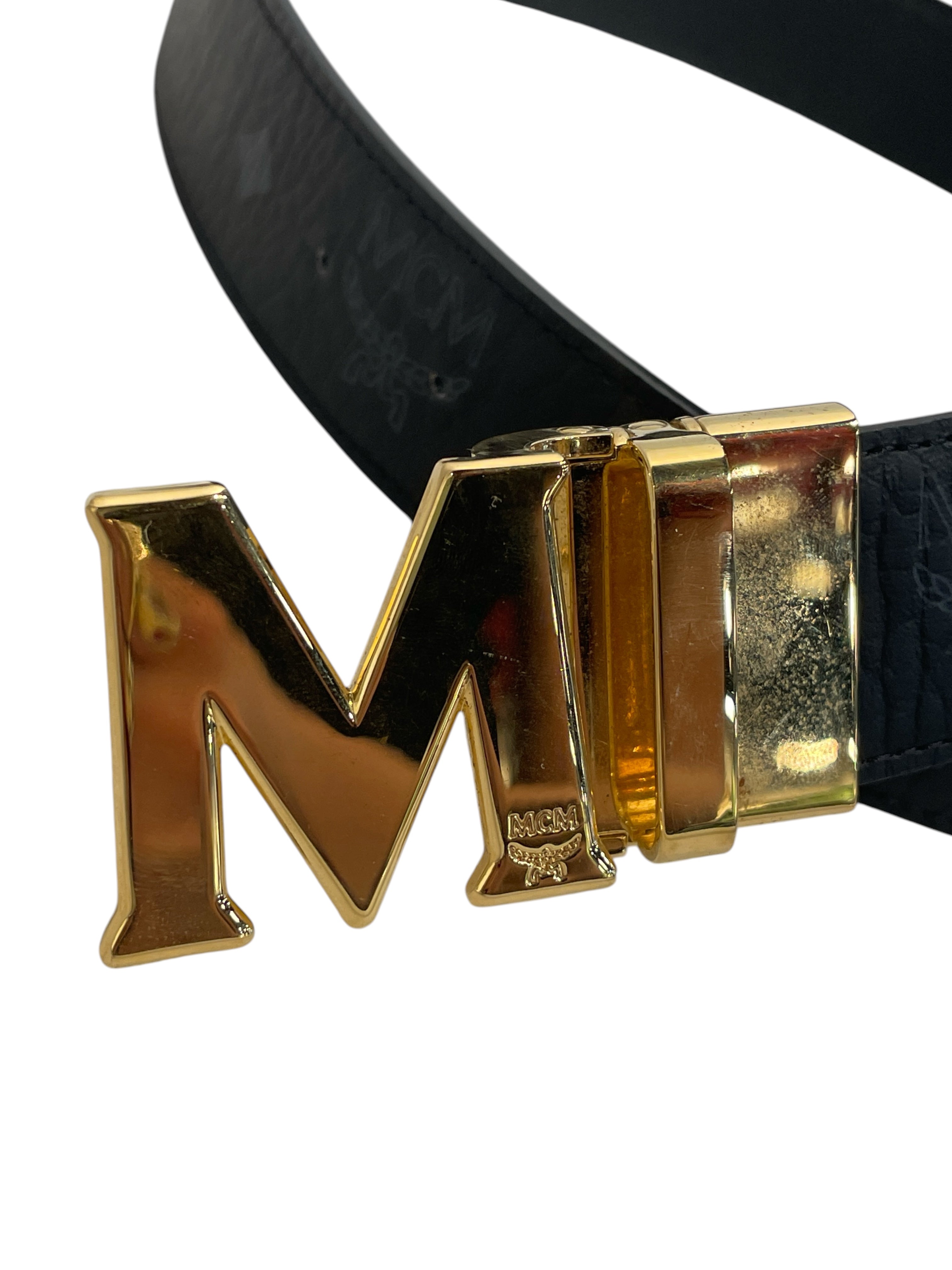 MCM/Belt/Monogram/Leather/BLK/Monogram M Belt view 3