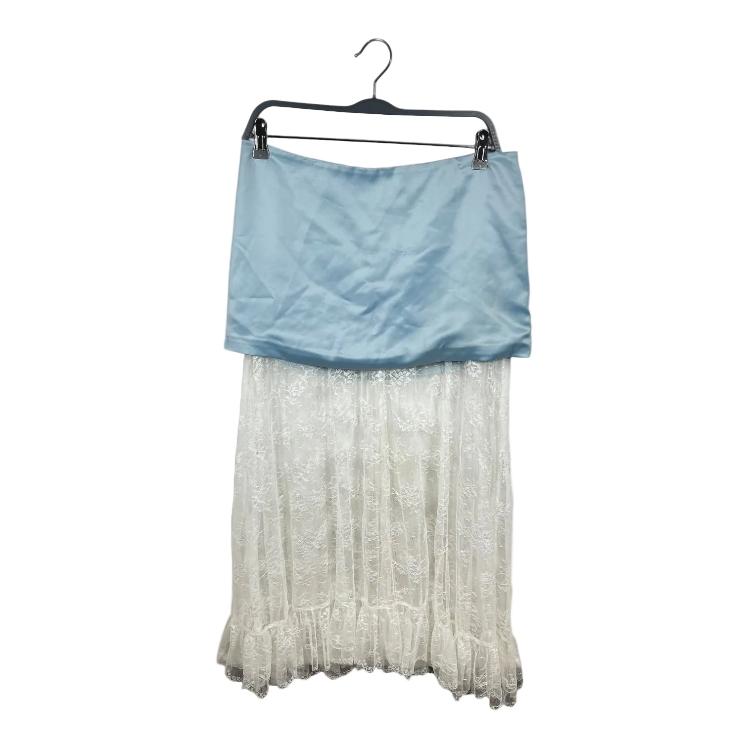 Sandy Liang/Long Skirt/6/Polyester/BLU/Midi Length/MINI SKIRT W/LACE view 1