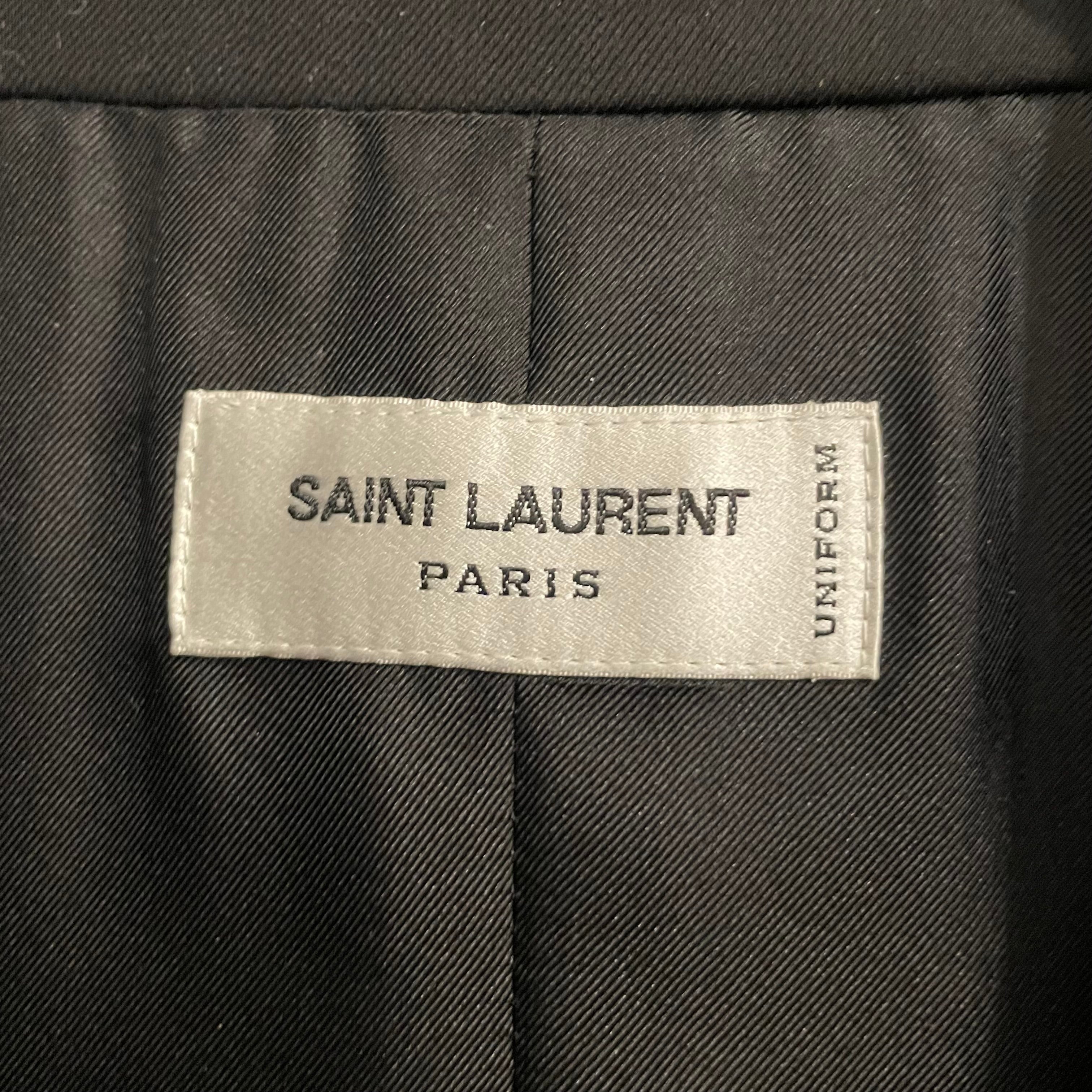 SAINT LAURENT/Tailored Jkt/46/Silk/GRY/YP53 2024 view 3