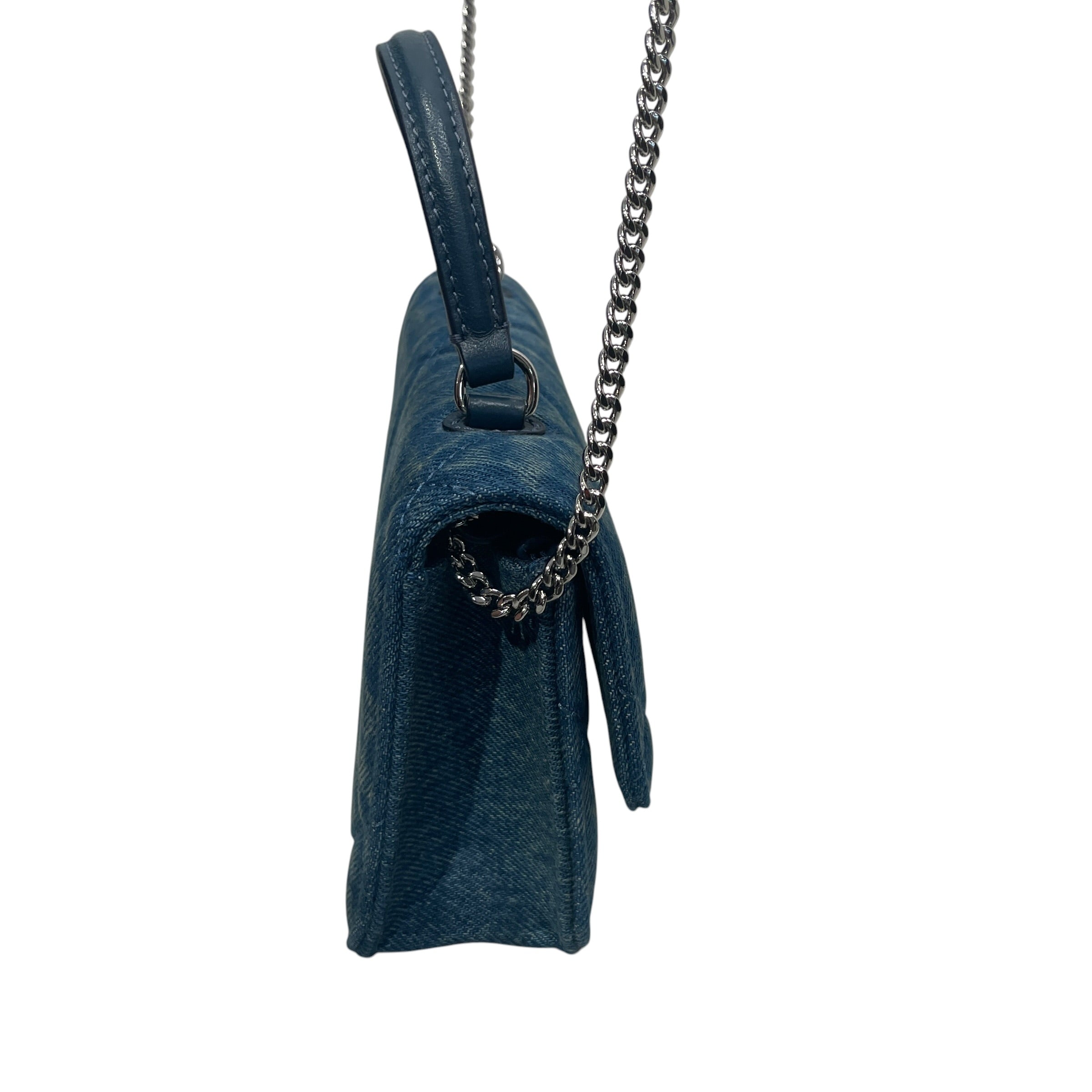 TORY BURCH/Cross Body Bag/Cotton/BLU/DENIM TOP HANDLE view 4