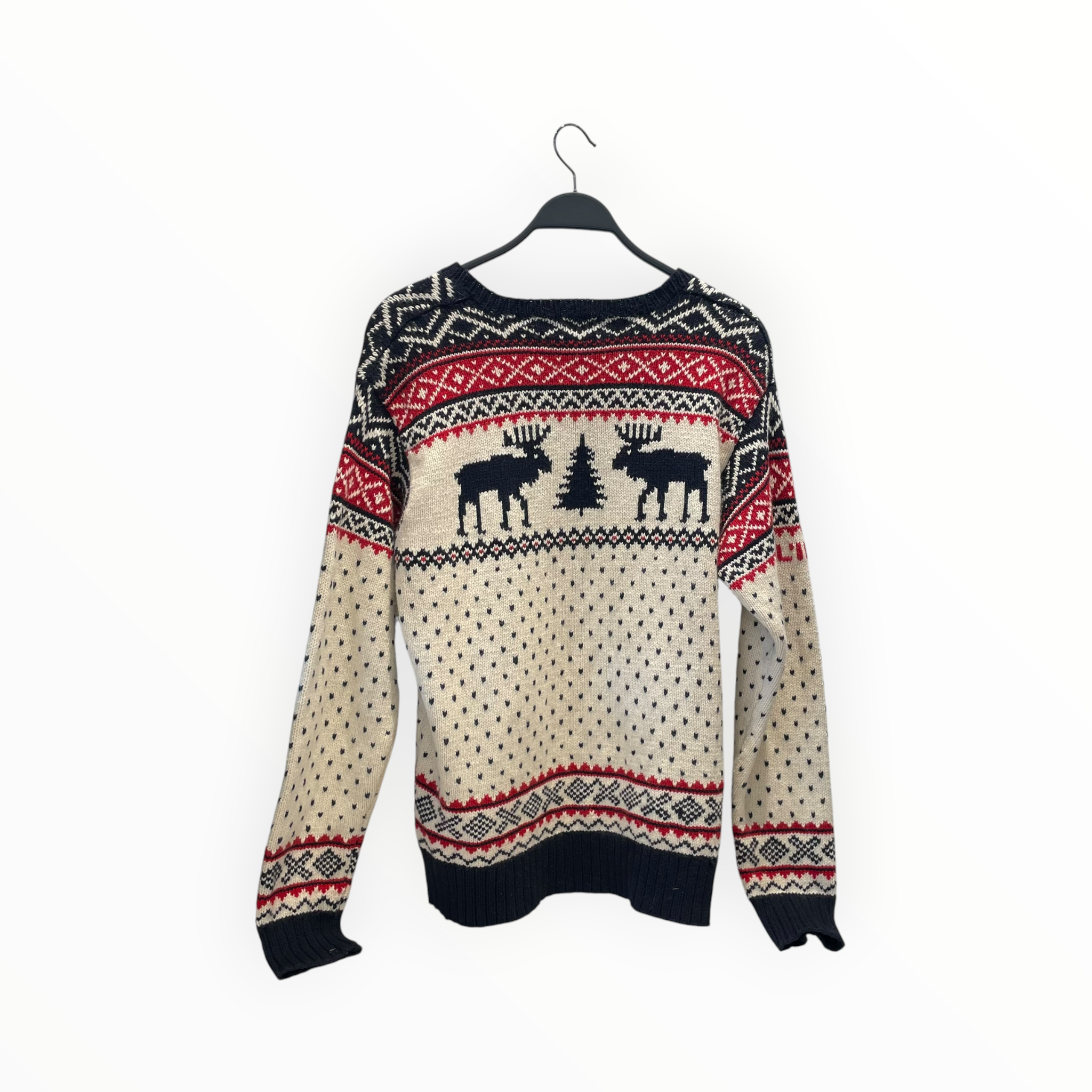 POLO RALPH LAUREN/Sweater/L/Animal Pattern/Cotton/NVY/VINTAGE MOOSE ANGORA SWEATER view 2