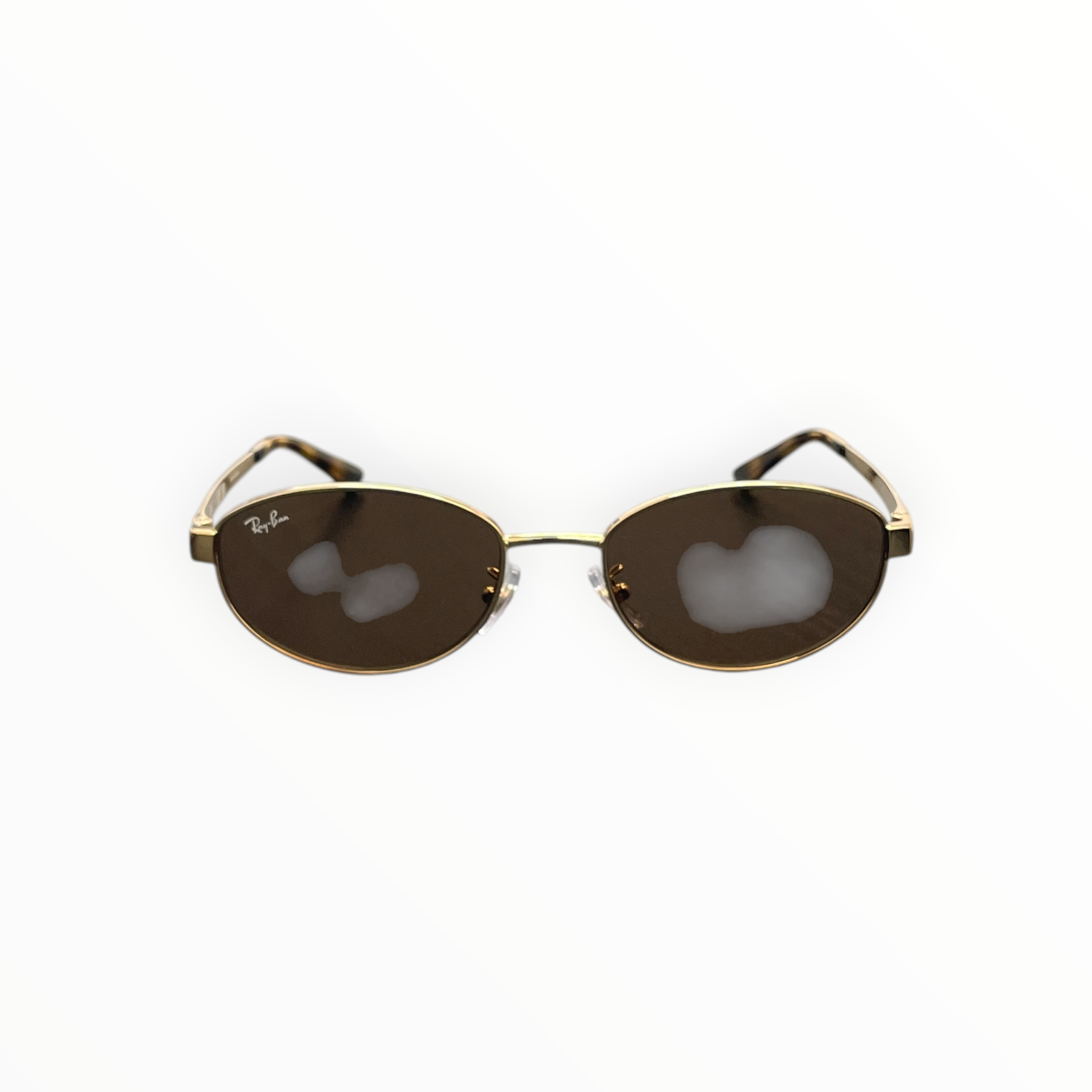 Ray-Ban/Sunglasses/Metal/GLD/Oval/L's/GOLD/TOURTISE/BRWNLENS view 1