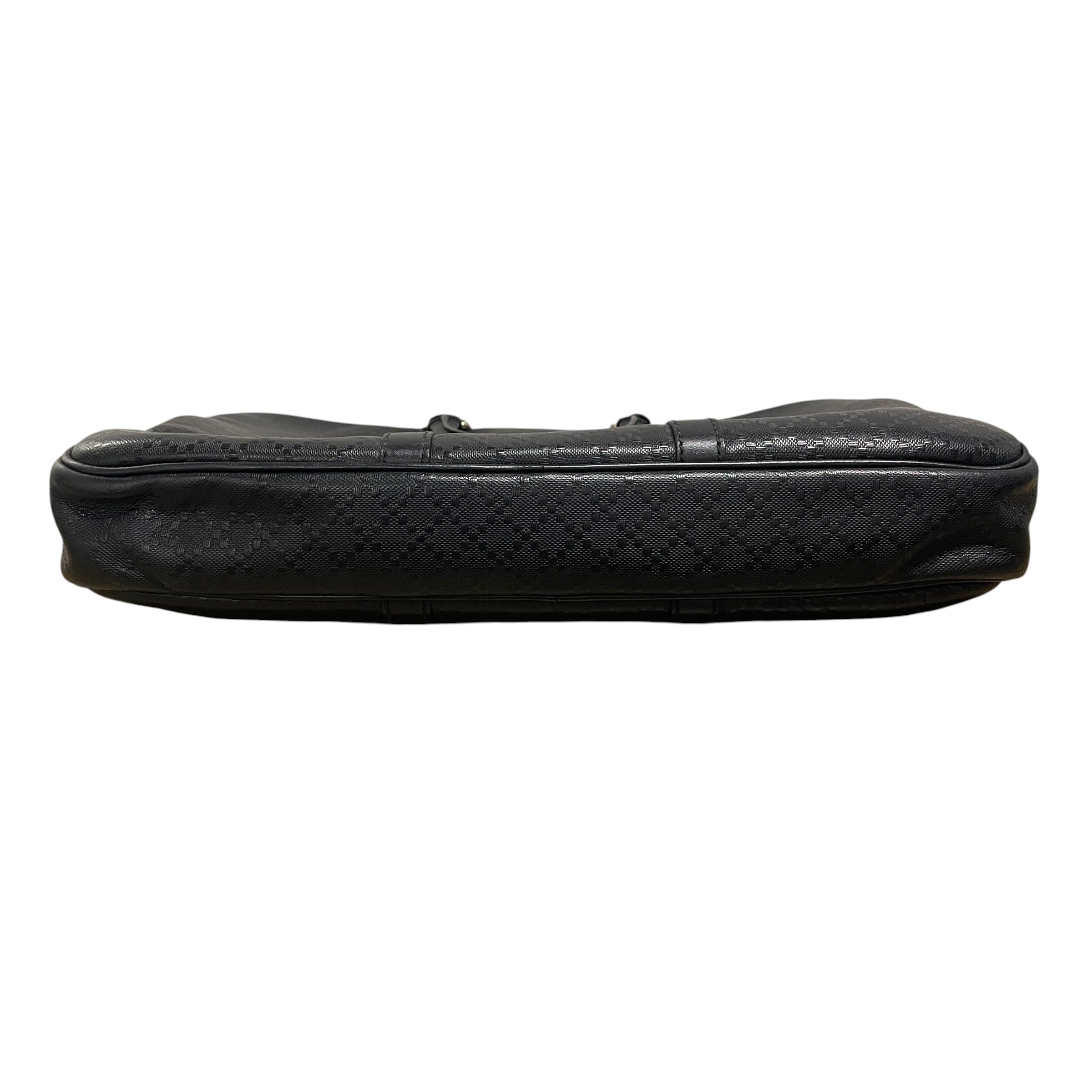 GUCCI/Briefcase/Leather/BLK/DIAMANTE/ ZIP/ NO CROSS STRAP view 3