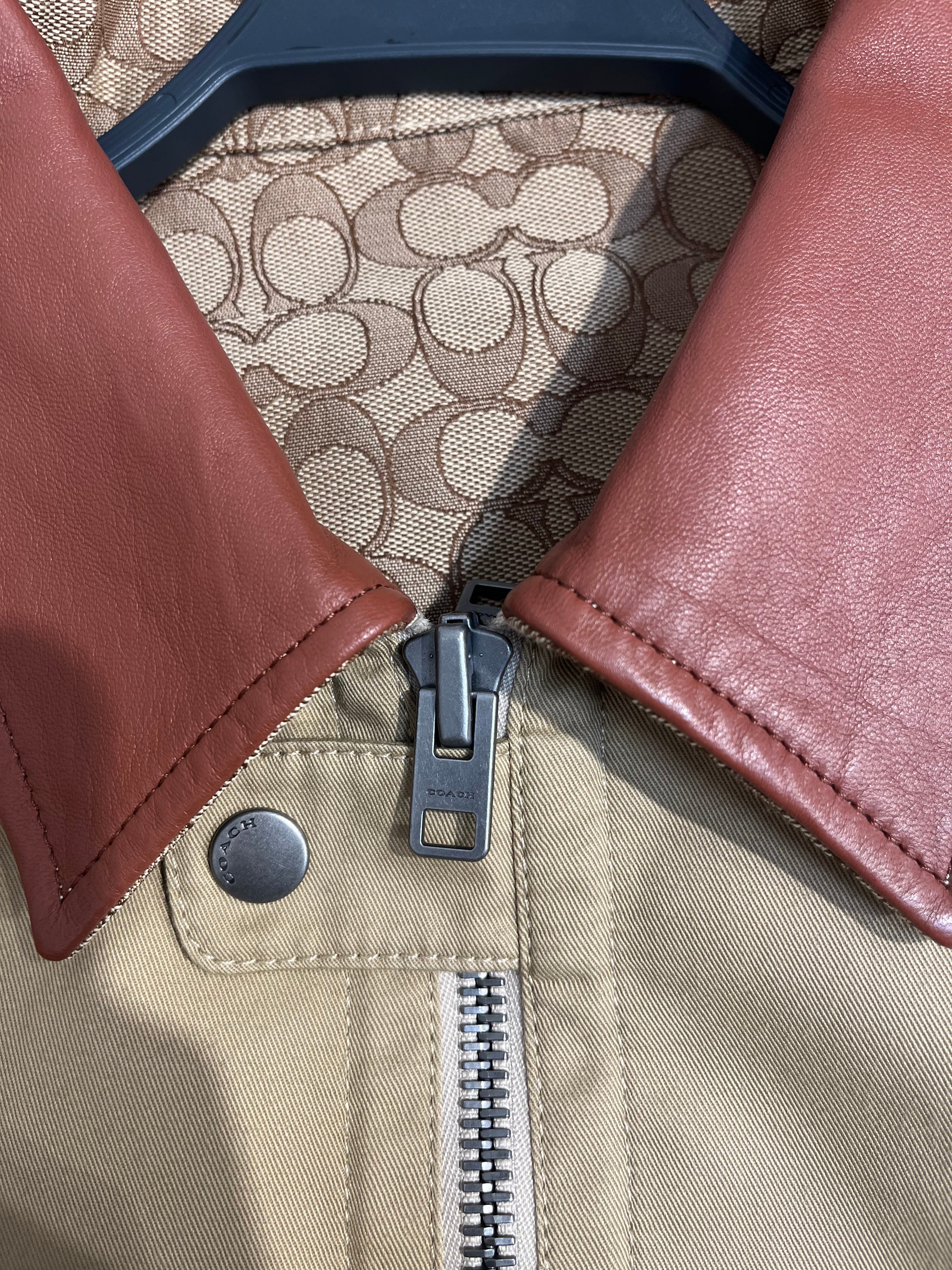 COACH/Jacket/XXL/Cotton/BEG/Monogram/reversible leather collar view 4