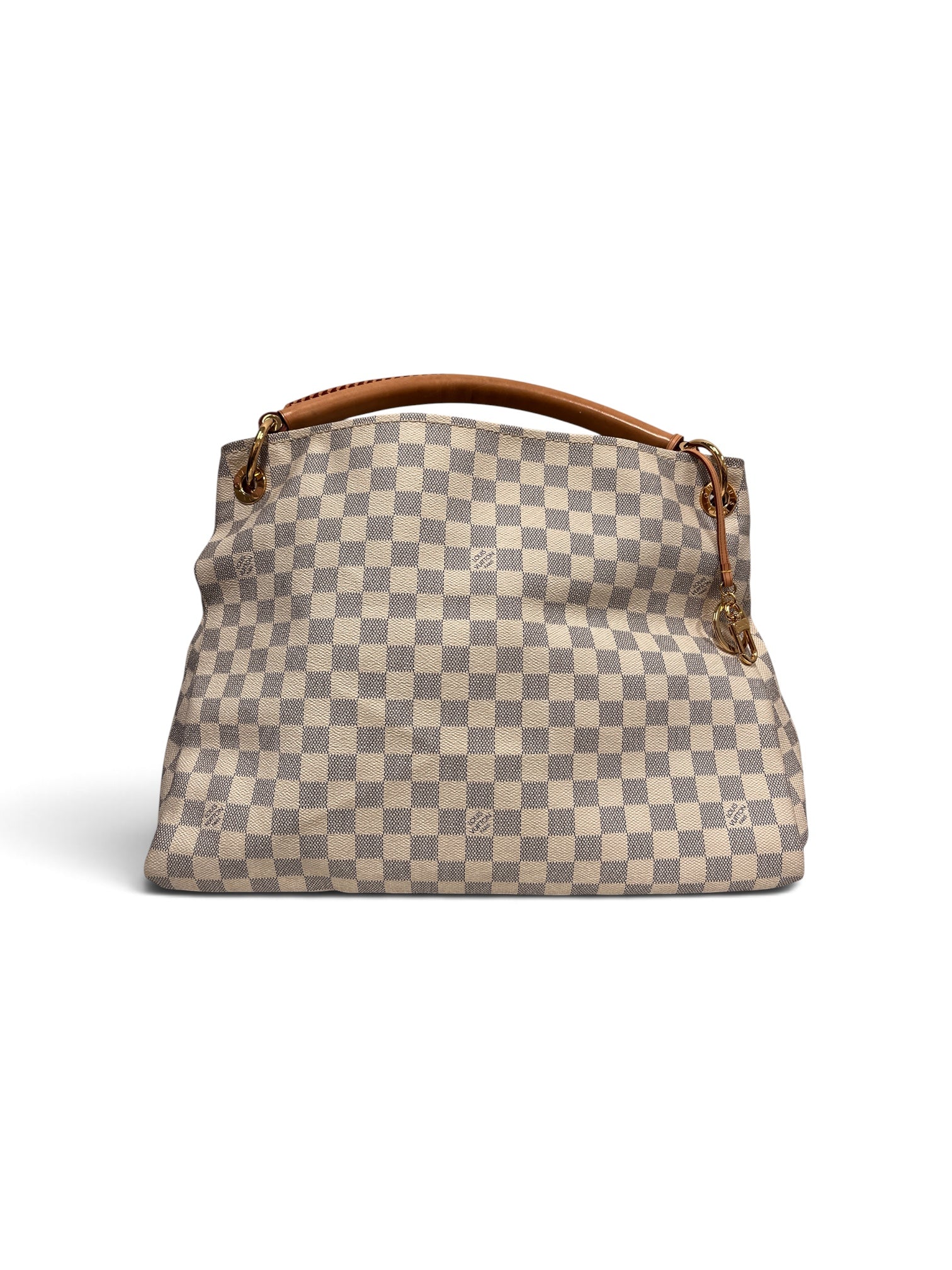 LOUIS VUITTON/Hand Bag/Gingham Check/Leather/CRM/AZUR ARTSY DAMIER view 1