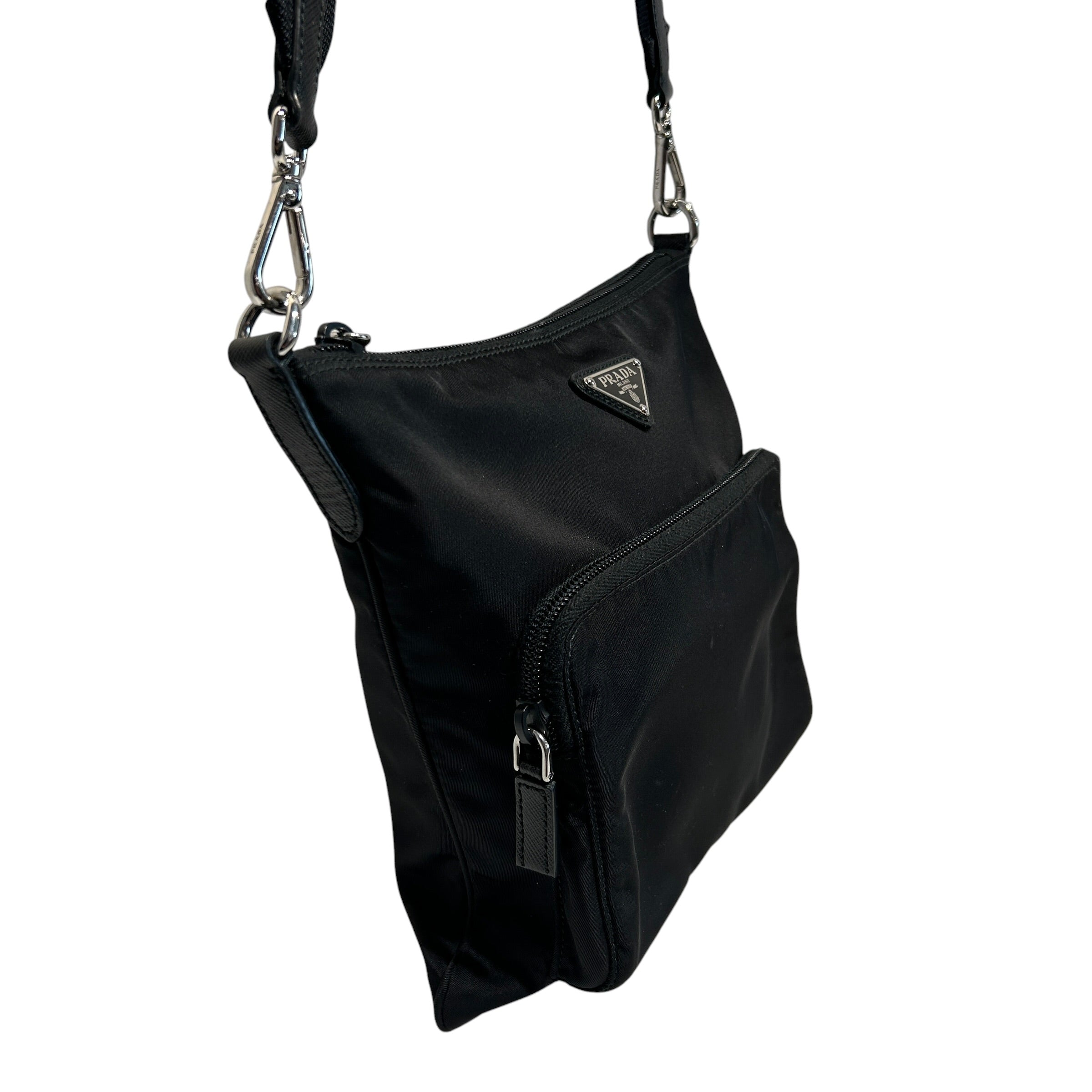 PRADA/Cross Body Bag/Nylon/BLK/TESSUTO SLING view 6