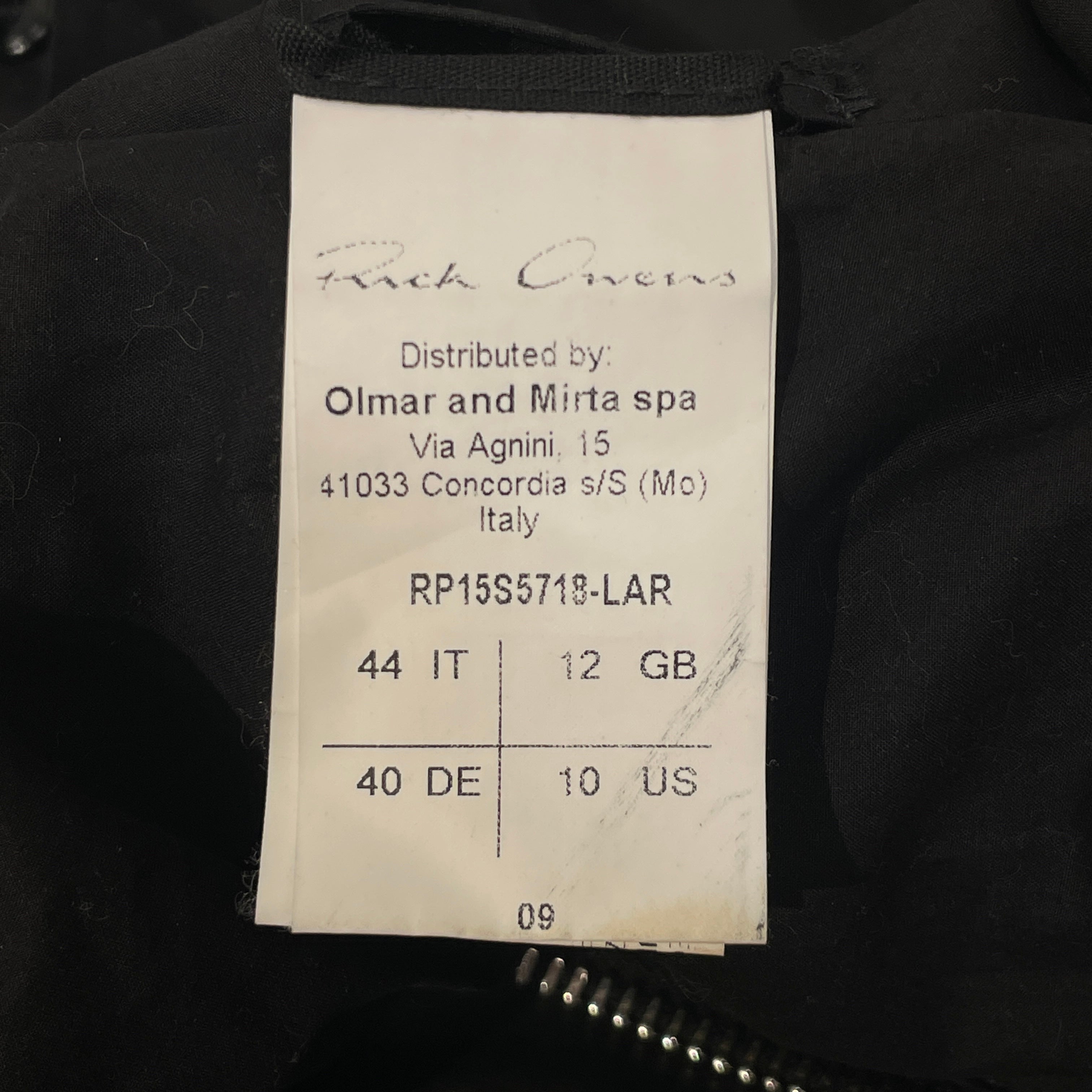 Rick Owens/Leather Jkt/10/Leather/BLK/naska faun ss15 view 3
