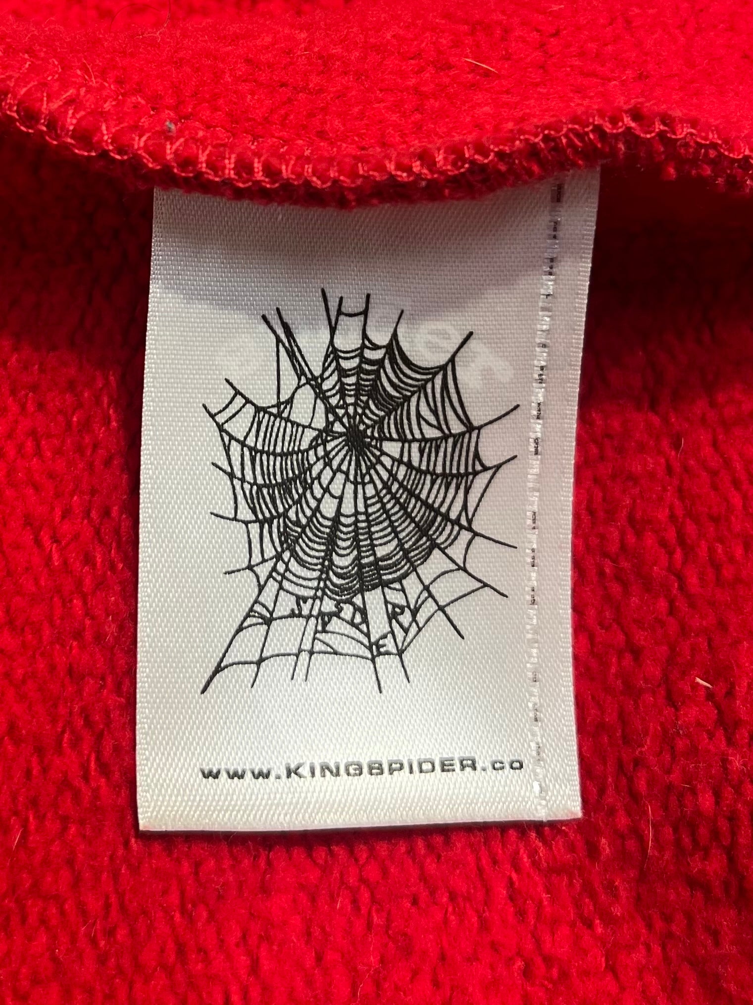 Sp5der/Zip Up Hoodie/M/Graphic/Cotton/RED/555 555 PUFF PRINT HOODIE view 4