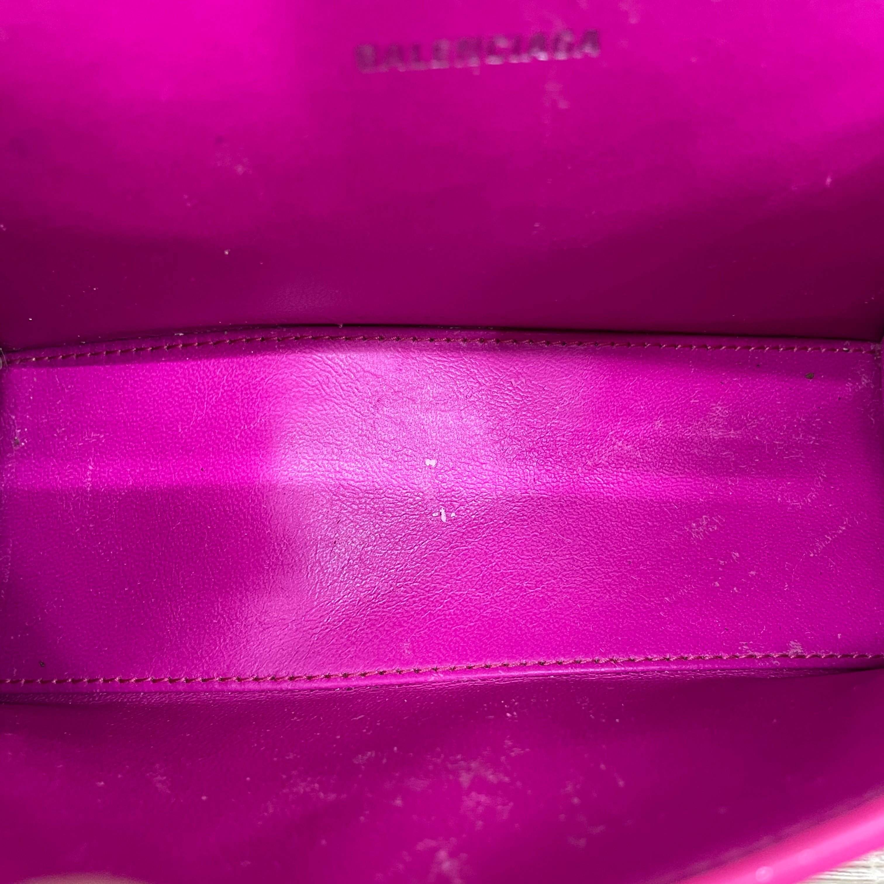 BALENCIAGA/Cross Body Bag/Graphic/Leather/PNK/GRAFFITI HOURGLASS view 5