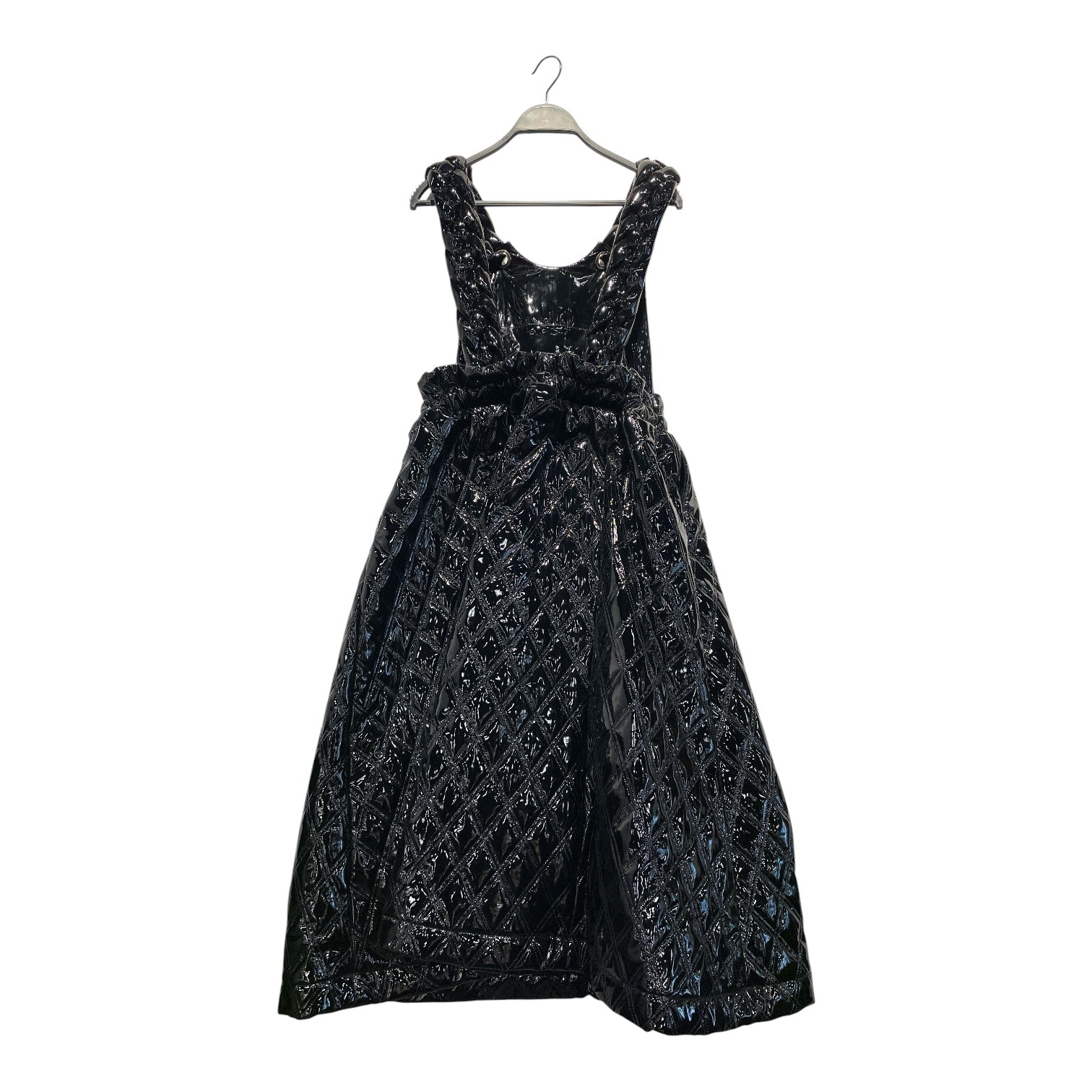 noir kei ninomiya/Dress/S/Polyester/BLK/ENAMEL QUILT SUSPENDER DRESS view 2