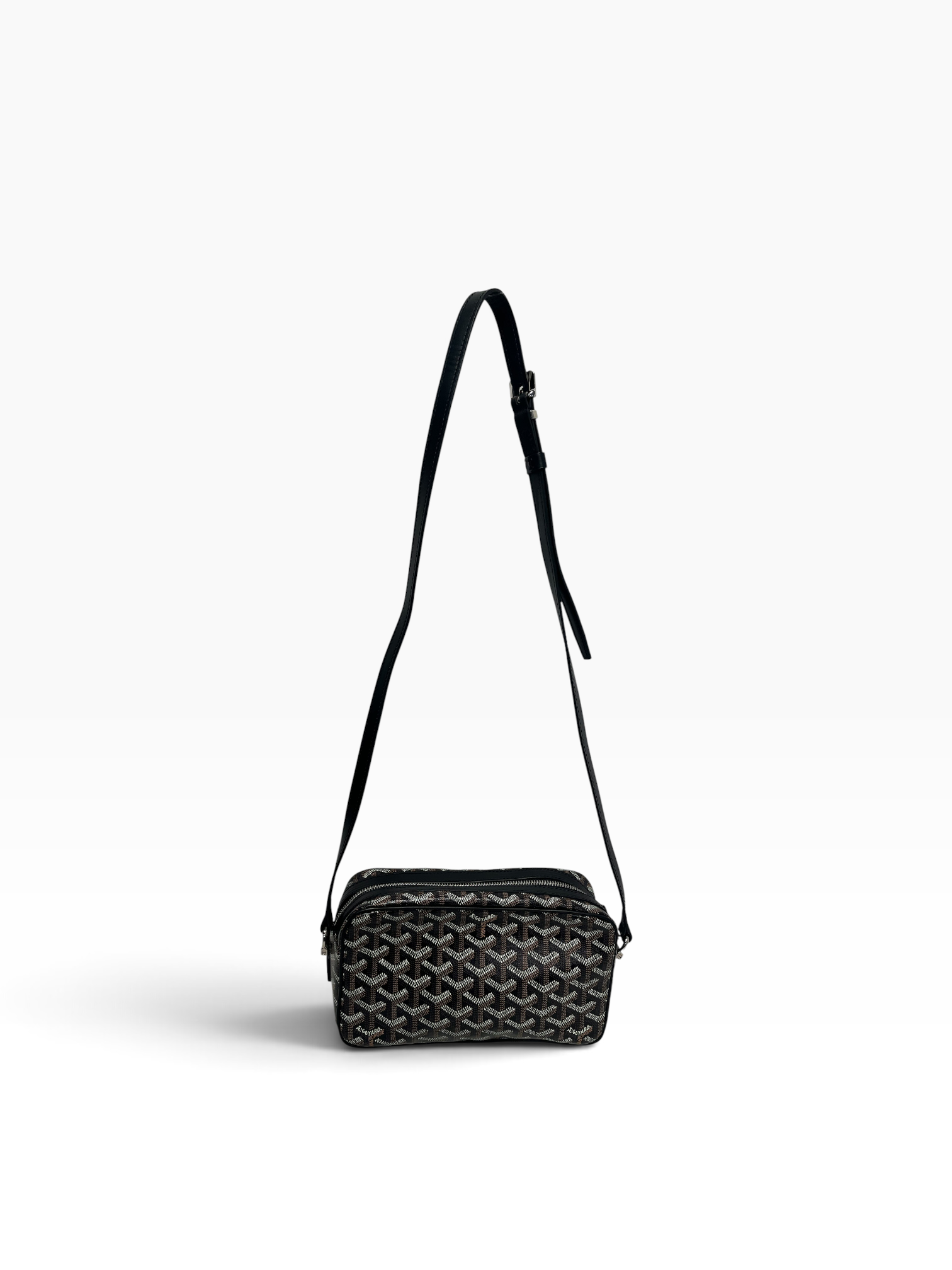 GOYARD/Cross Body Bag/All Over Print/Leather/BLK/Cap-Vert Crossbody bag view 1