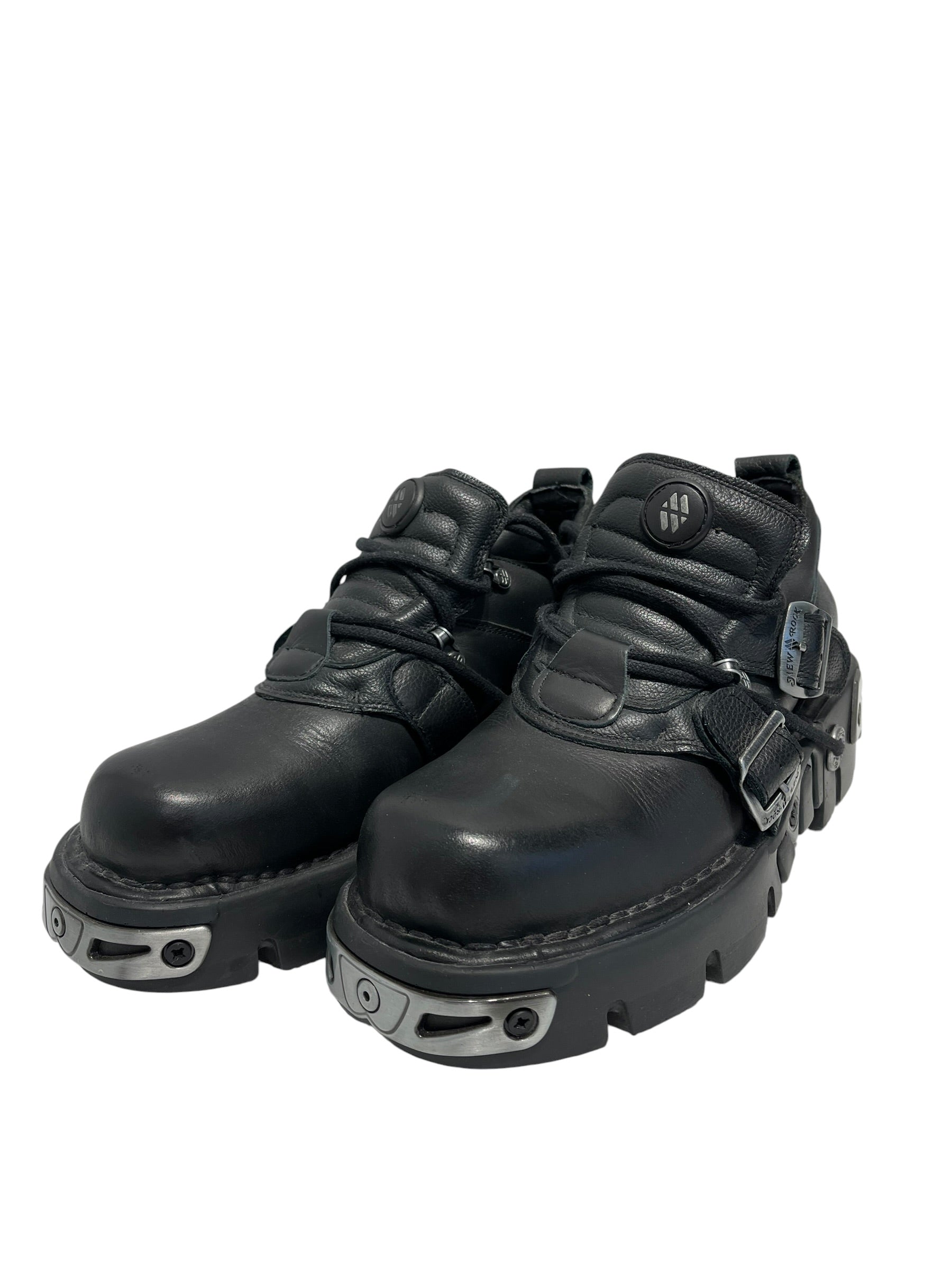 NEW ROCK/Low-Sneakers/EU 39/Leather/BLK/RABANNE DERBY view 1