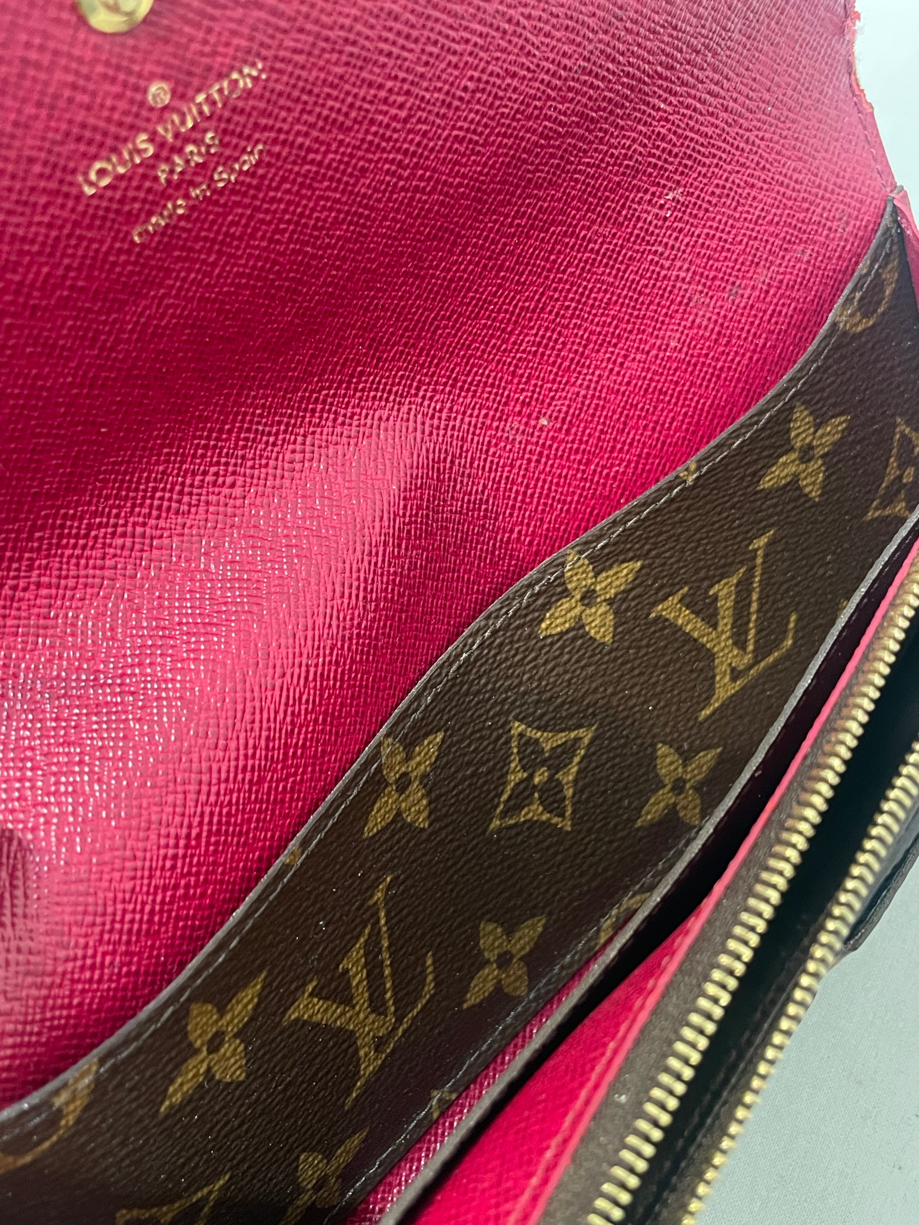 LOUIS VUITTON/Trifold Wallet/Monogram/Leather/BRW/L's/Emilie view 6