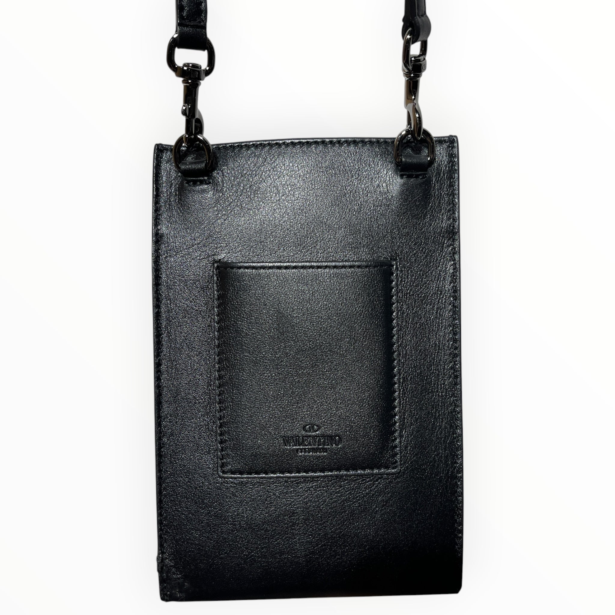 VALENTINO/Cross Body Bag/Leather/BLK/Studded Phone Holder view 2