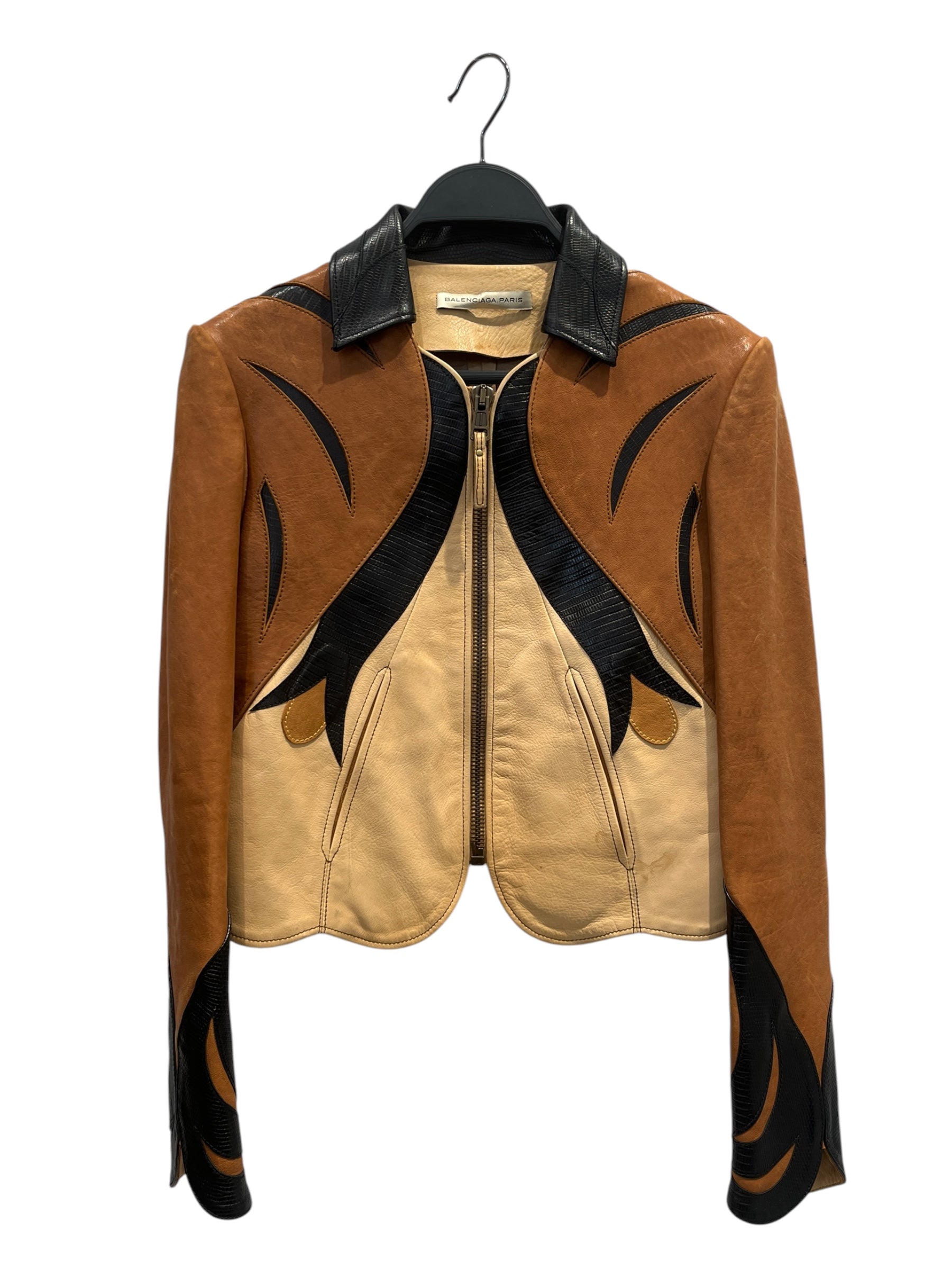 BALENCIAGA/Leather Jkt/36/Leather/CML/VNTG PARROT JACKET view 1