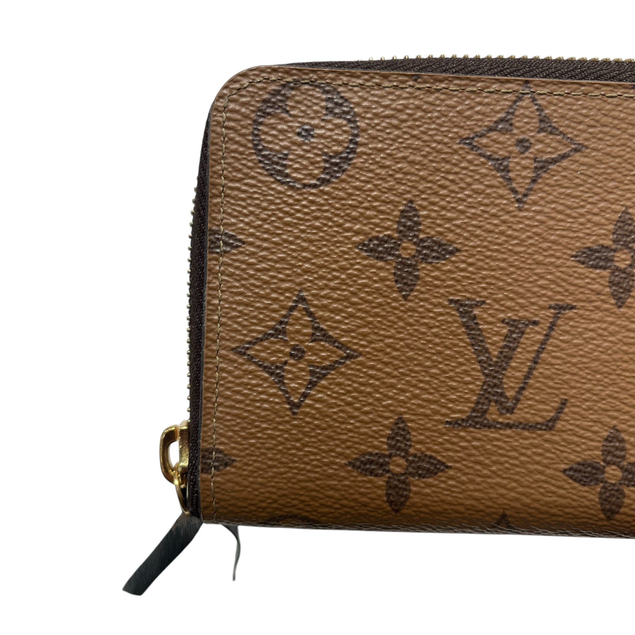 LOUIS VUITTON/Long Wallet/Monogram/Leather/BRW/L's/Reverse Monogram Clemence view 9