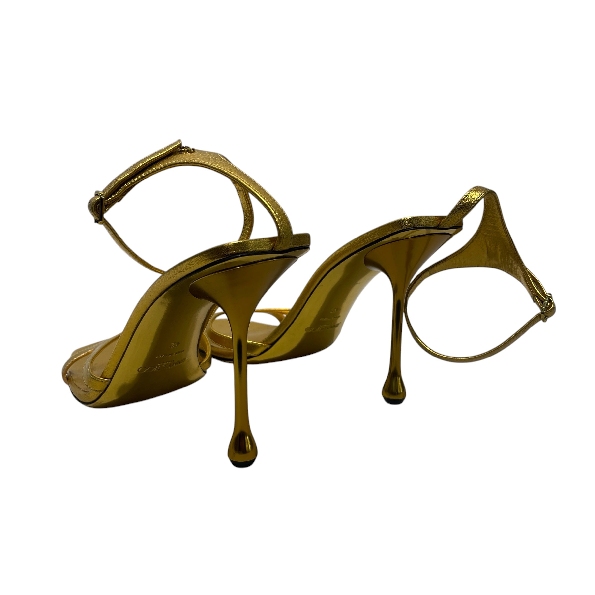 JIMMY CHOO/Heels/EU 42/Leather/GLD/95mm Ixia Metallic Sandal view 2