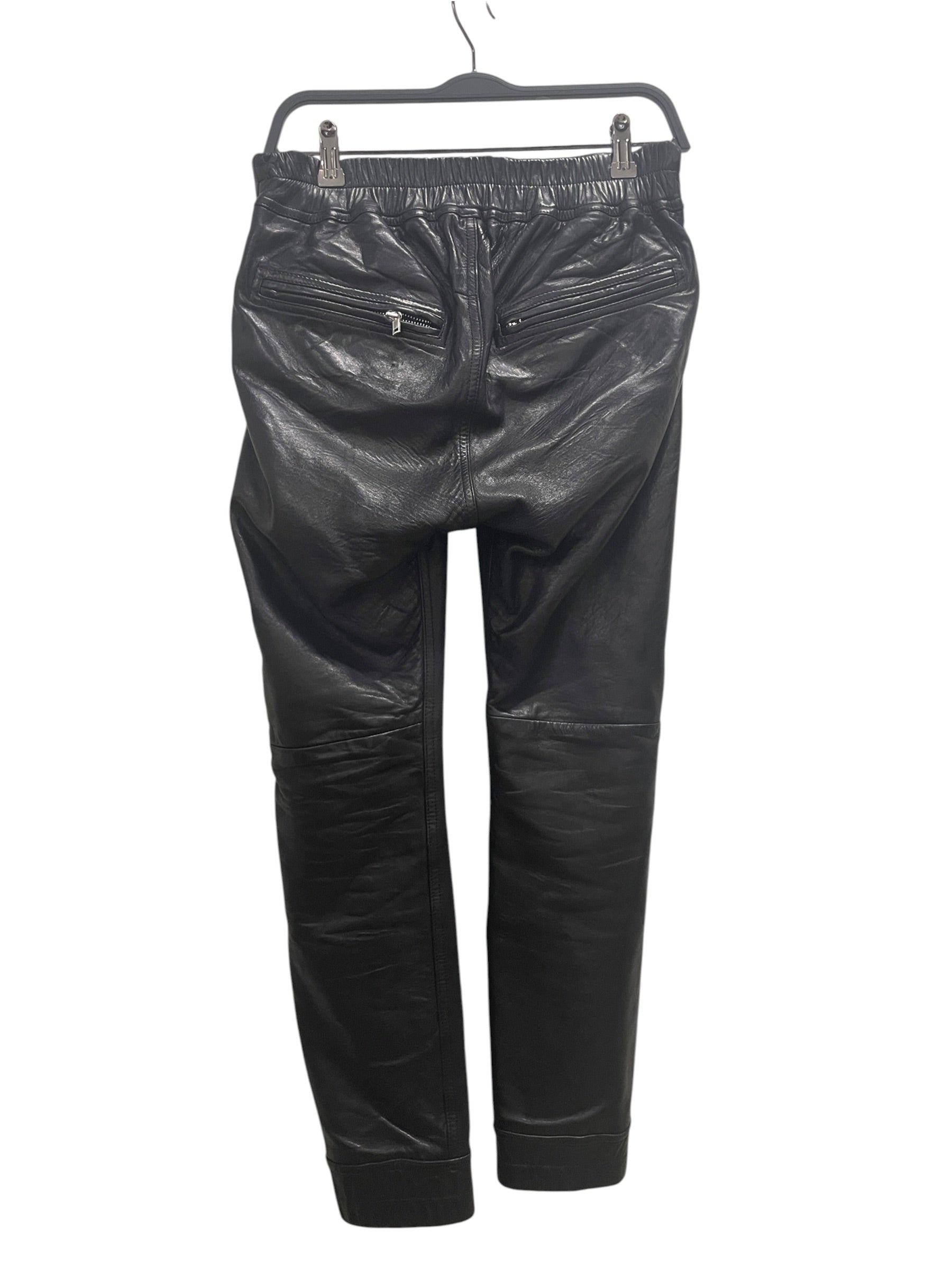 Rick Owens/Skinny Pants/46/Leather/BLK/LEATHER JOGGERS view 2