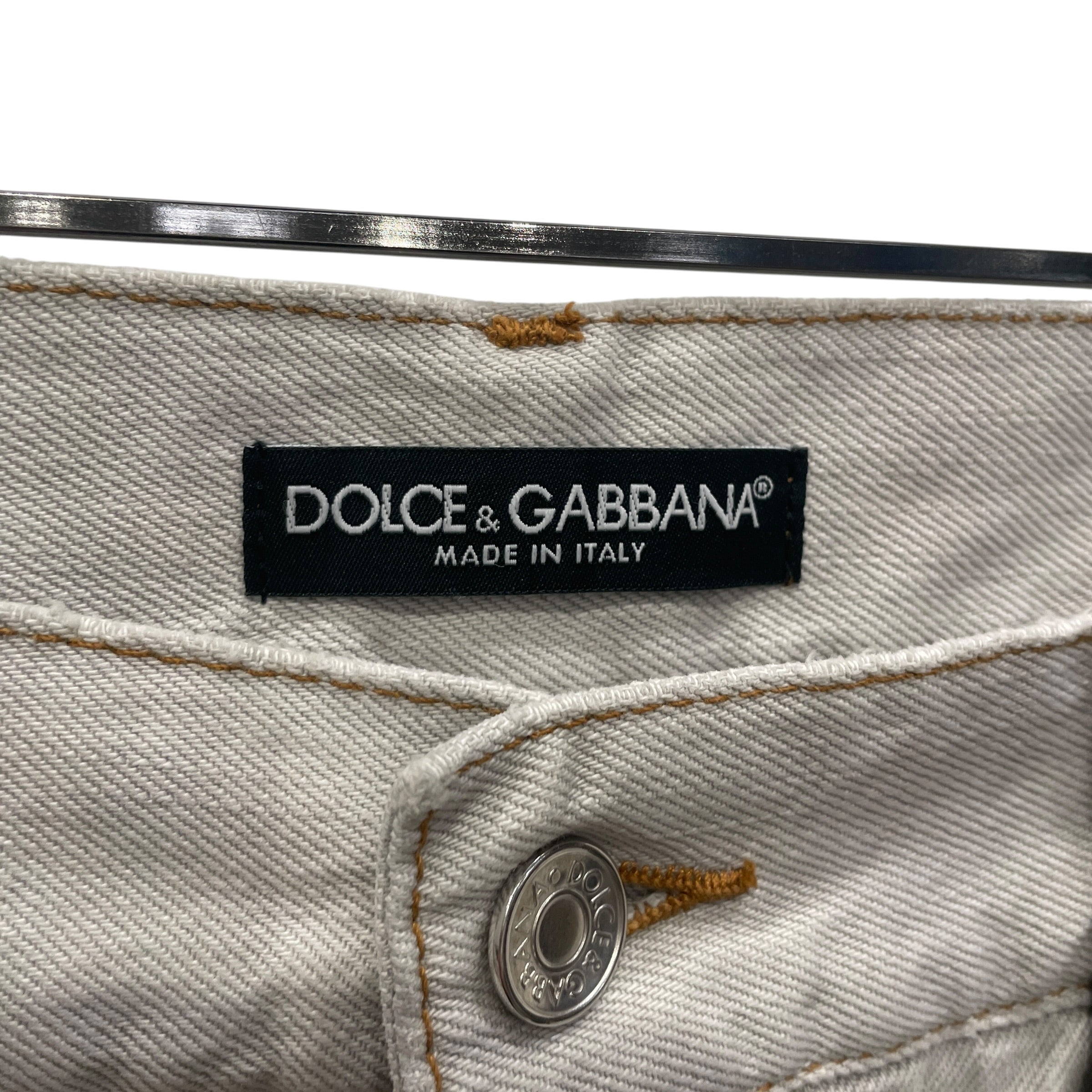 DOLCE&GABBANA/Skinny Pants/48/Cotton/GRY/DISTRESSED/METAL LOGO BACK PKT view 3