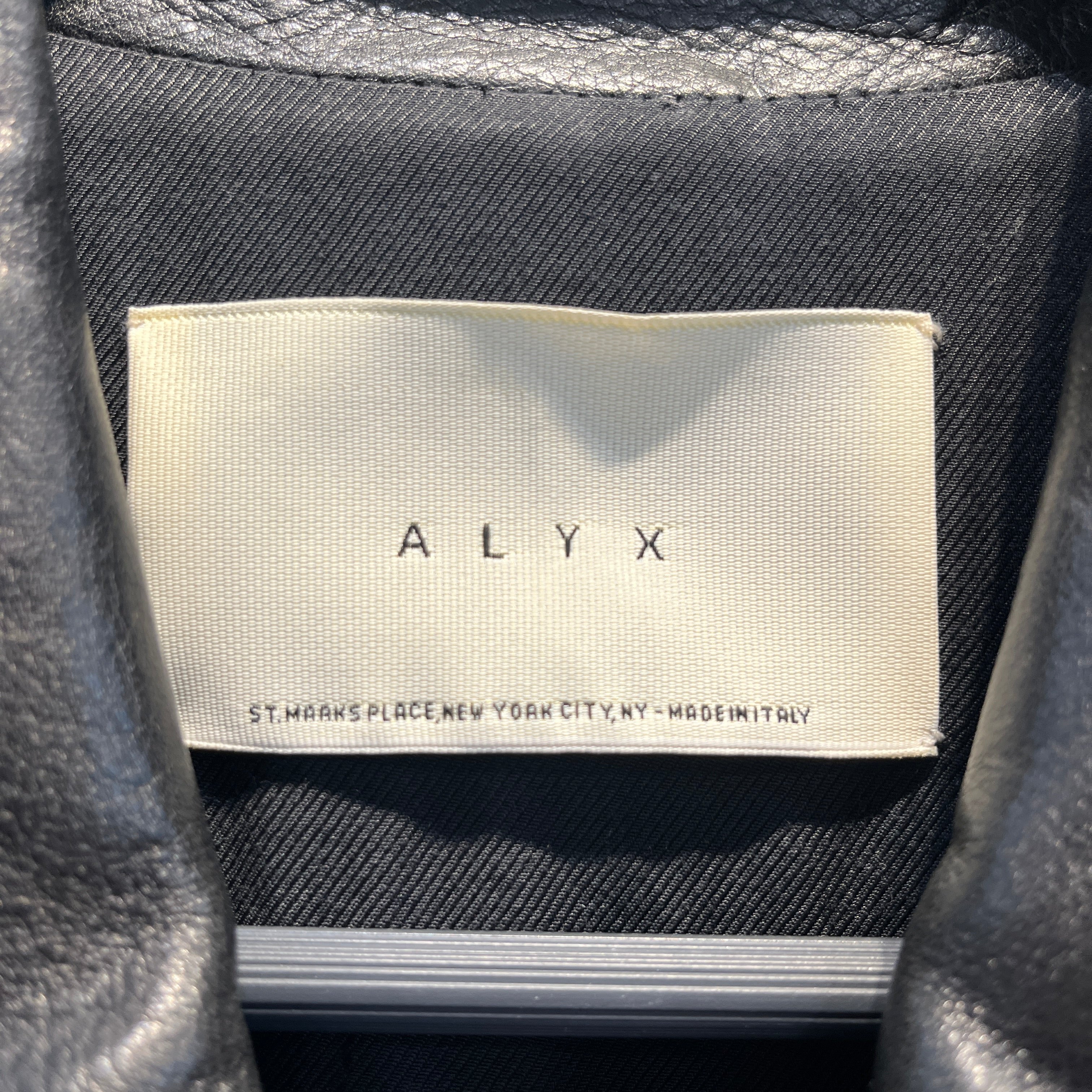 1017 ALYX 9SM(ALYX)/Leather Jkt/XS/Leather/BLK/COLLARED COW LEATHER view 3