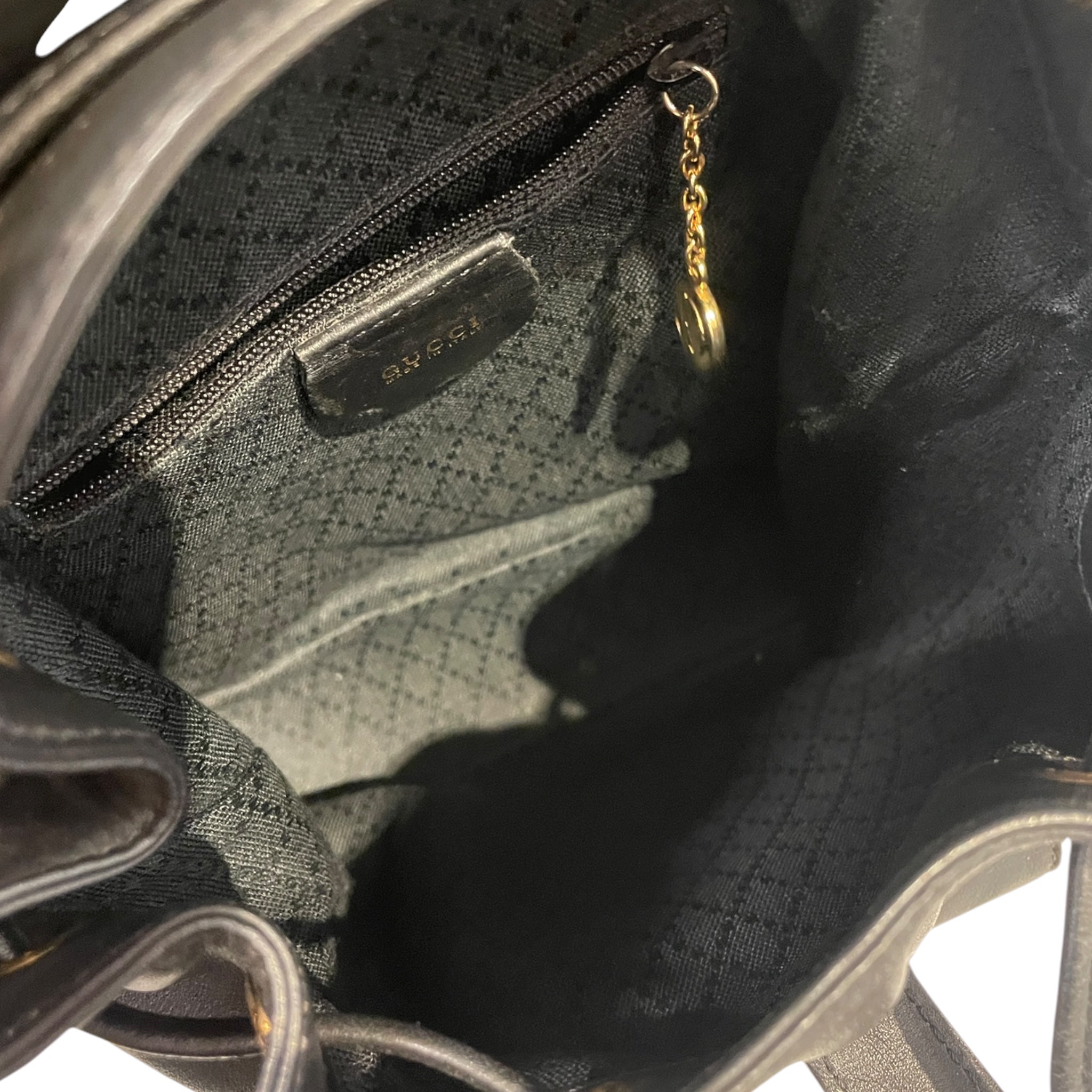 GUCCI/Backpack/Leather/BLK/bamboo mini backpack black view 4
